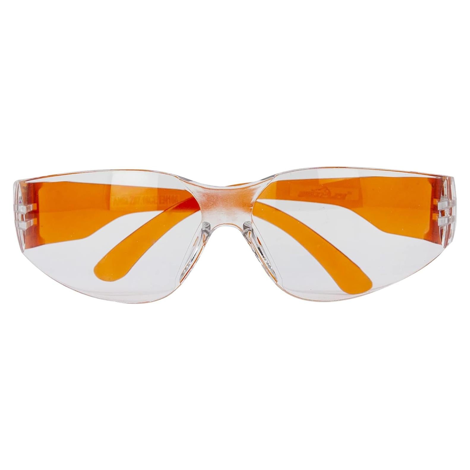 Gafas de Seguridad BISON LIFE - Lente Clara y Templo Naranja