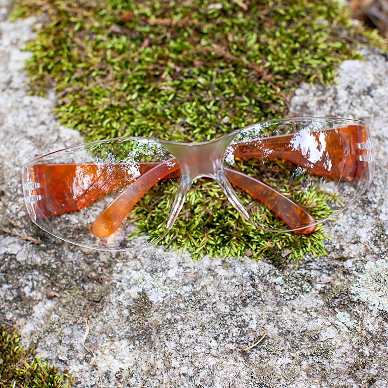 Gafas de Seguridad BISON LIFE - Lente Clara y Templo Naranja