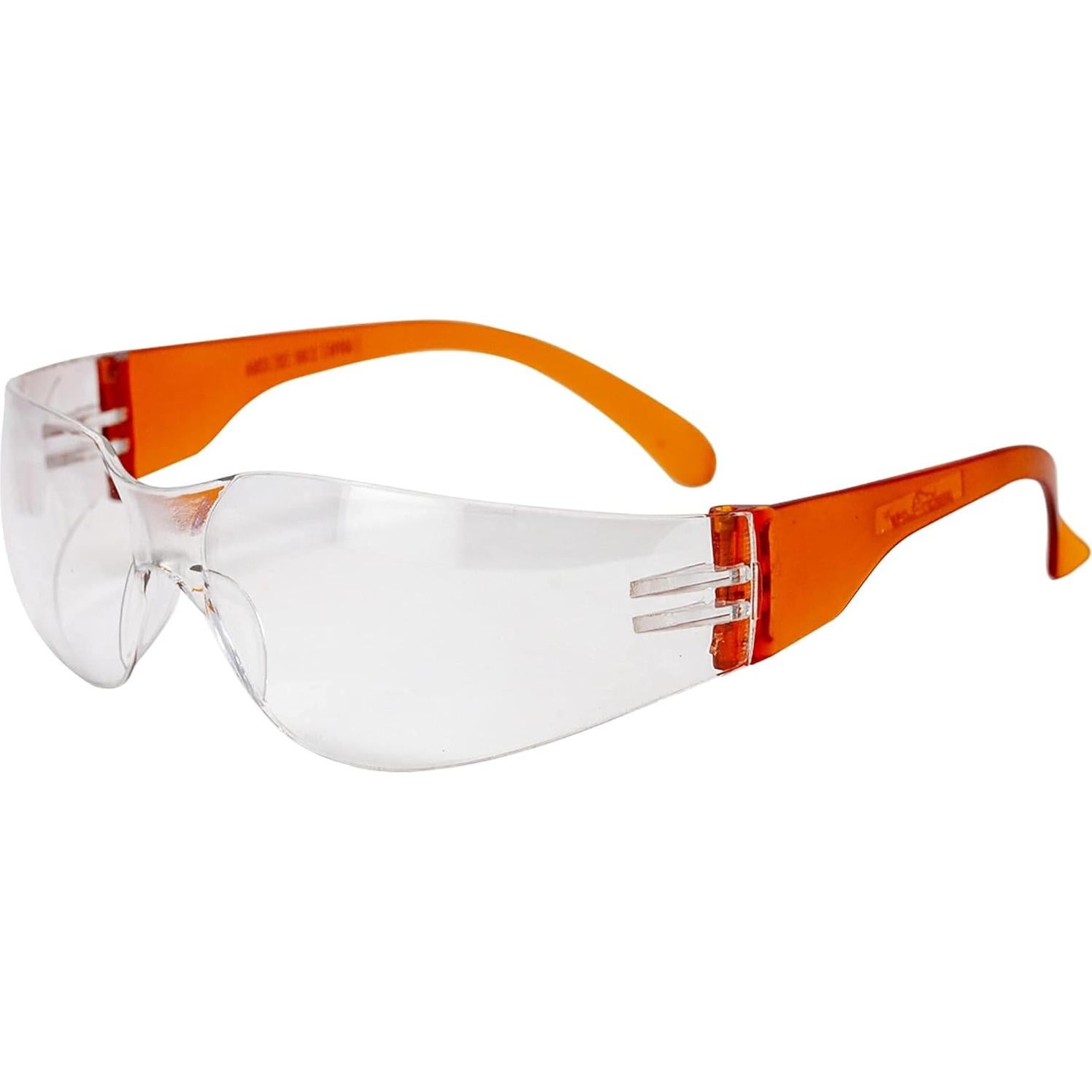 Gafas de Seguridad BISON LIFE - Lente Clara y Templo Naranja
