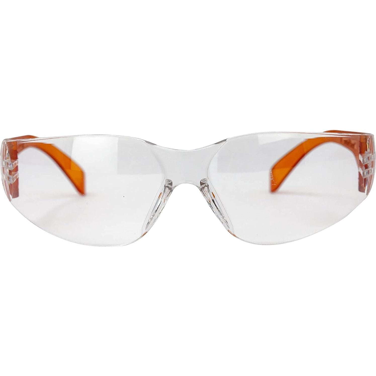 Gafas de Seguridad BISON LIFE - Lente Clara y Templo Naranja