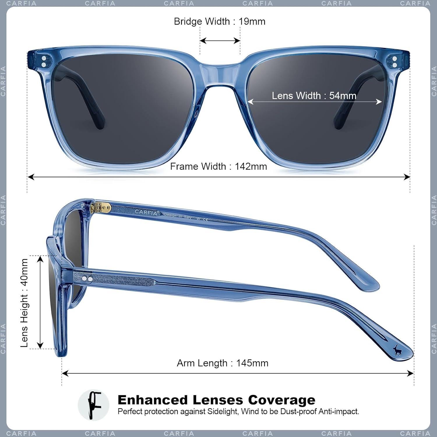 Gafas de sol polarizadas CARFIA UV400 para hombres