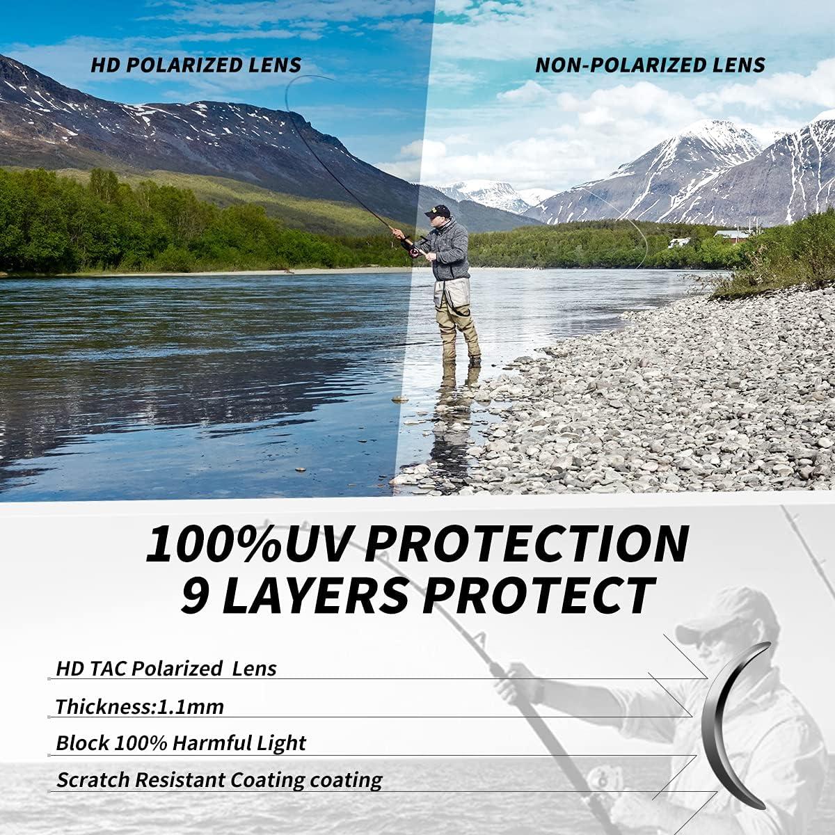 Gafas de sol deportivas AWGSEE TR90 polarizadas UV400