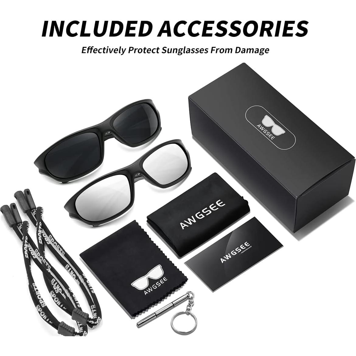 Gafas de sol deportivas AWGSEE TR90 polarizadas UV400