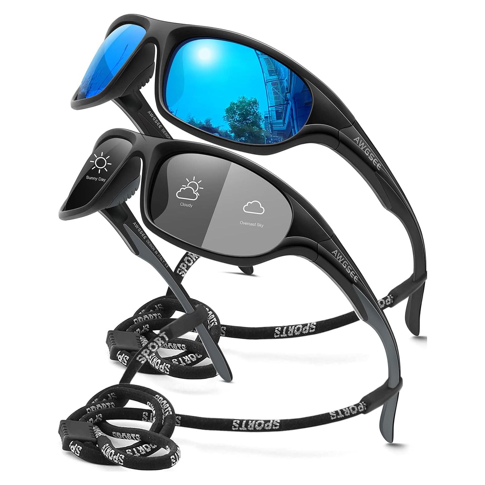 Gafas de sol deportivas AWGSEE TR90 polarizadas UV400