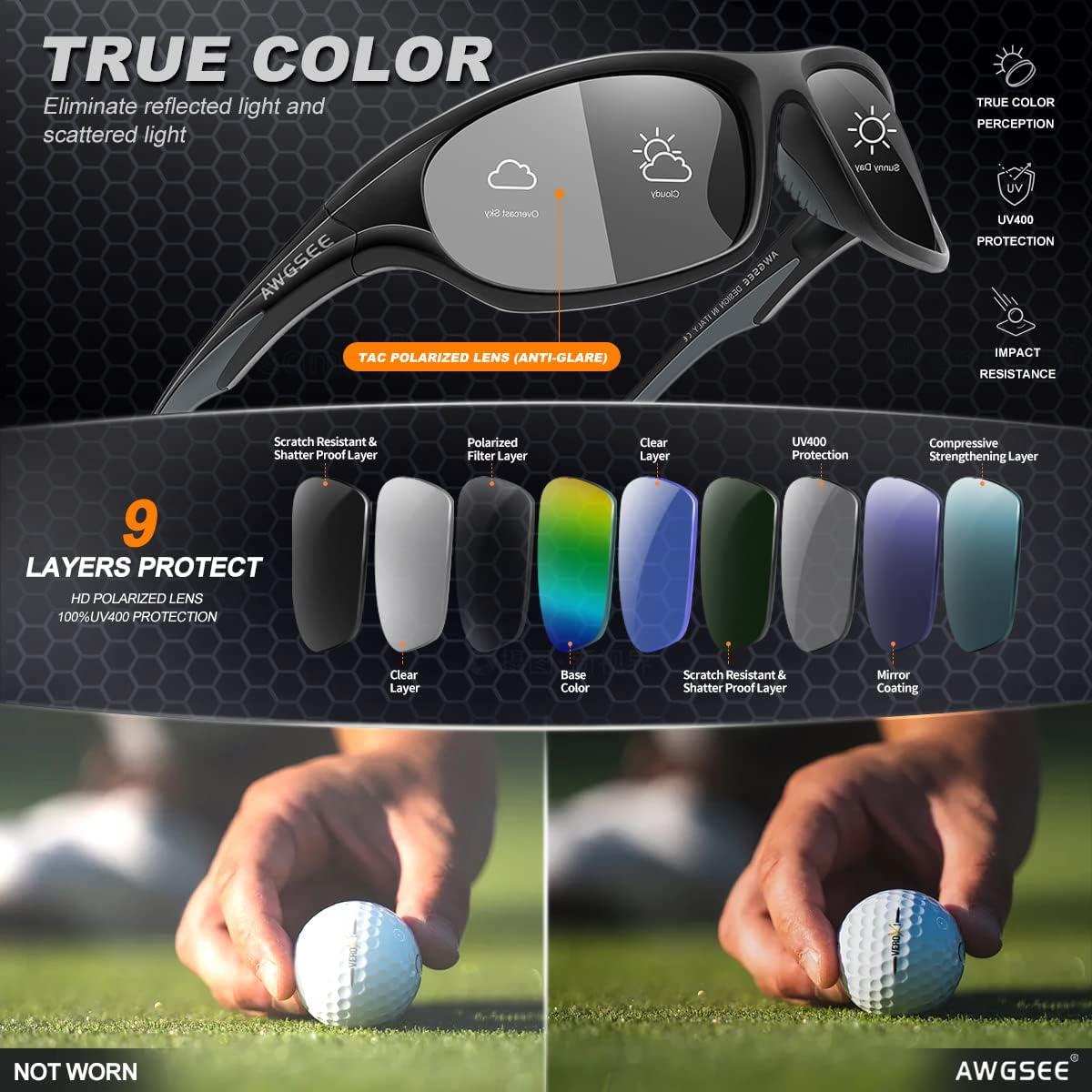 Gafas de sol deportivas AWGSEE TR90 polarizadas UV400
