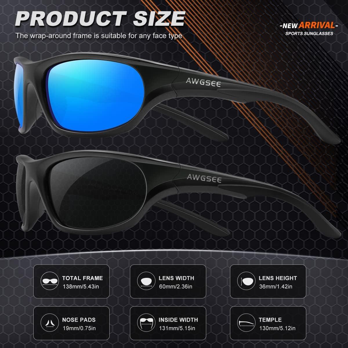 Gafas de sol deportivas AWGSEE TR90 polarizadas UV400