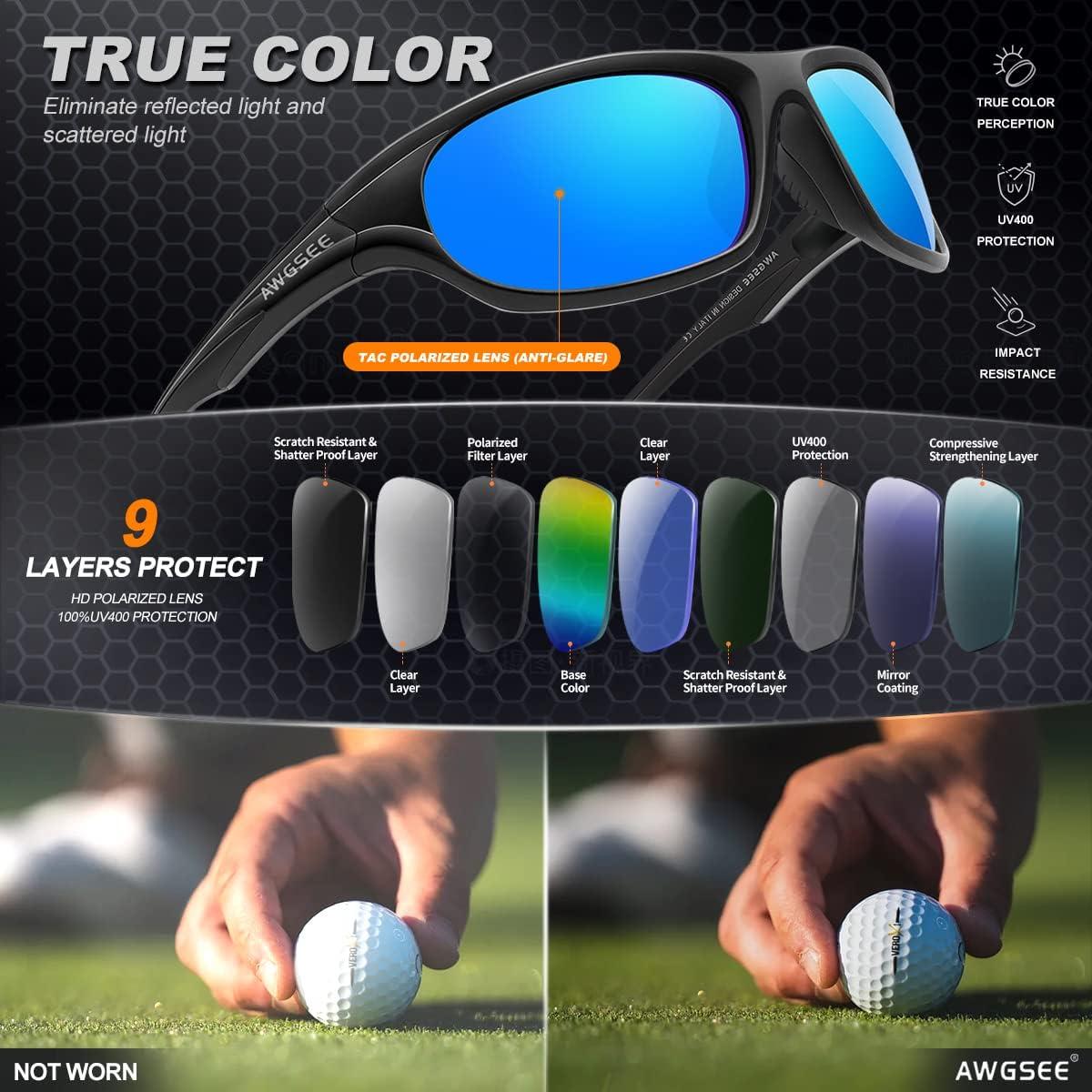 Gafas de sol deportivas AWGSEE TR90 polarizadas UV400