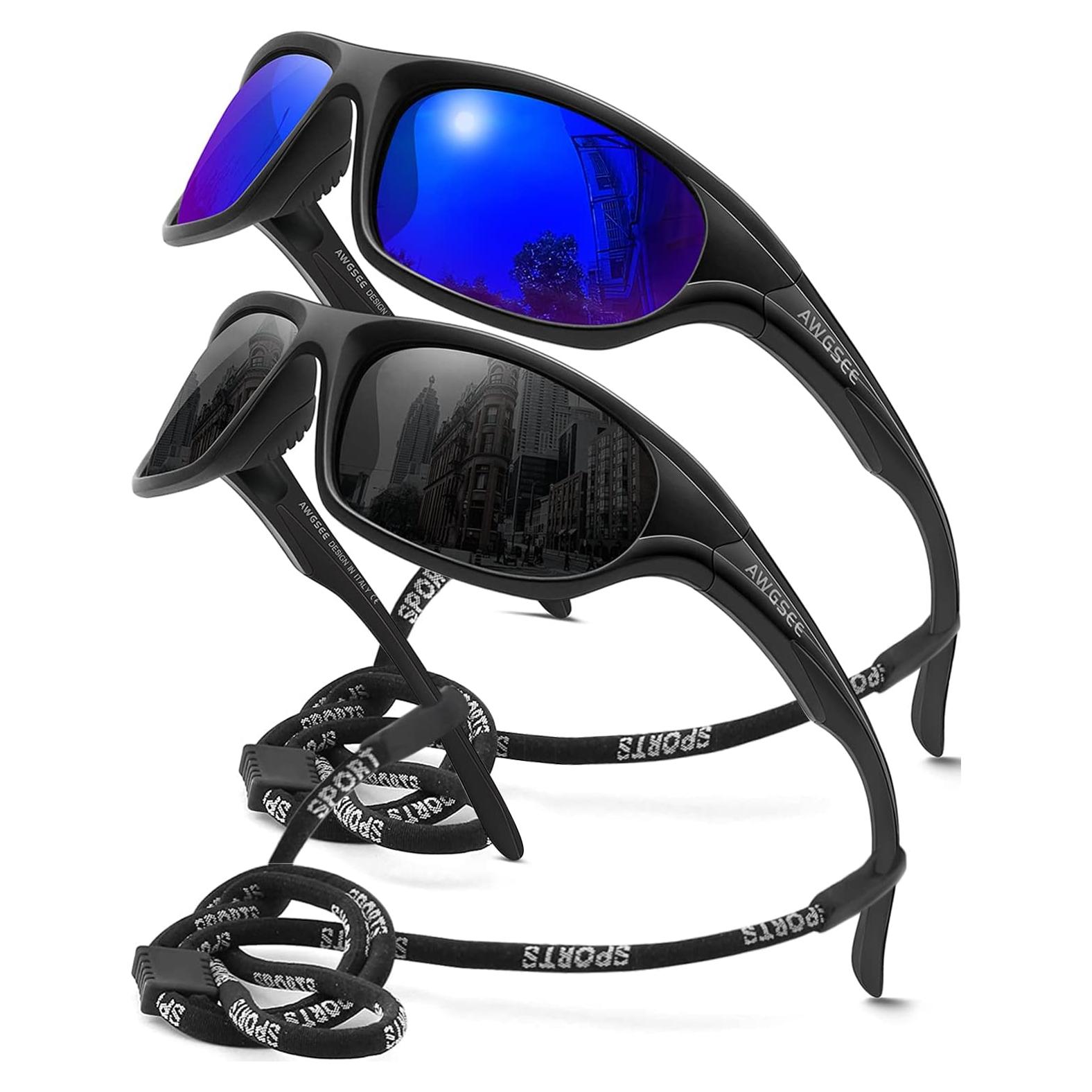 Gafas de sol deportivas AWGSEE UV400 TR90 para hombres