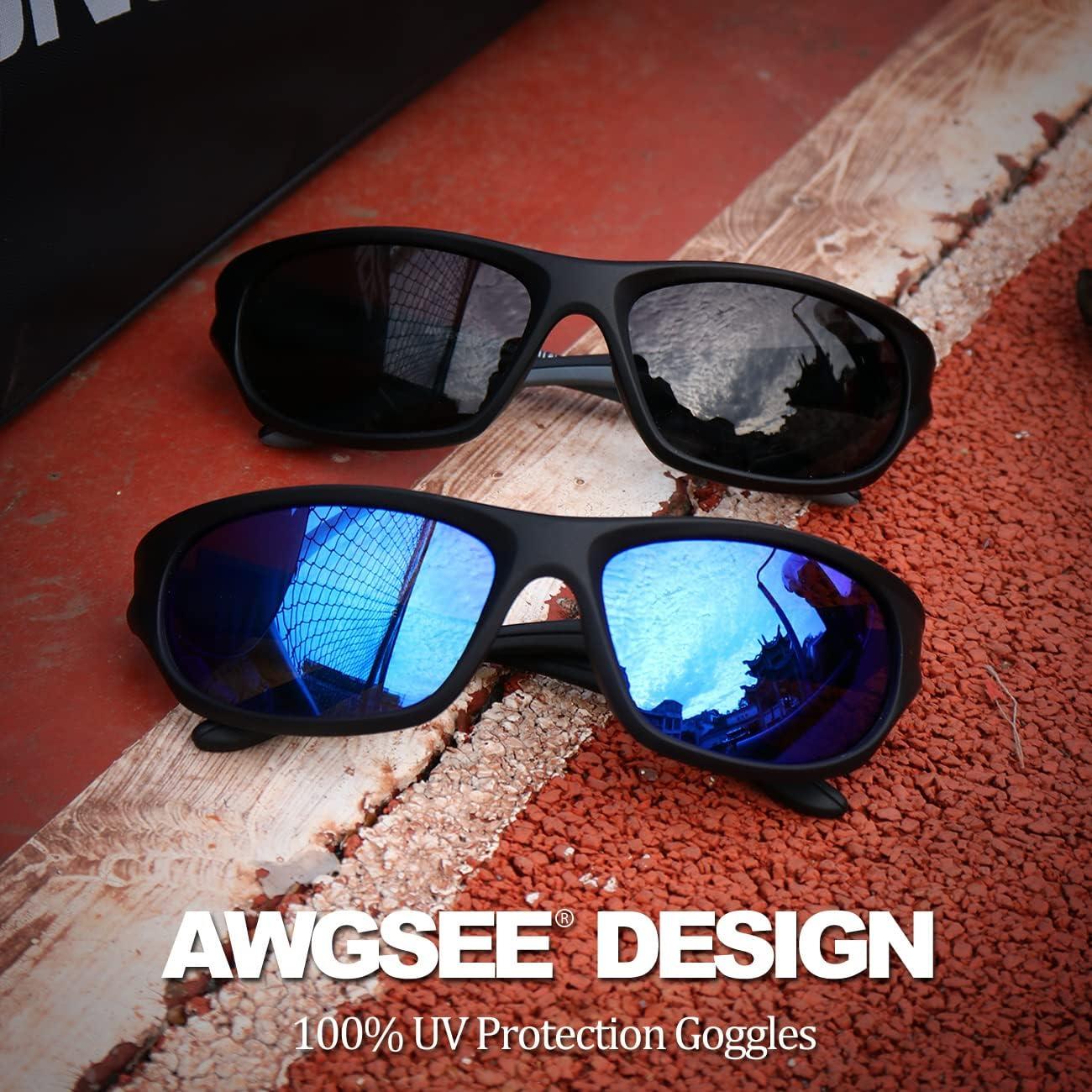 Gafas de sol deportivas AWGSEE UV400 TR90 para hombres