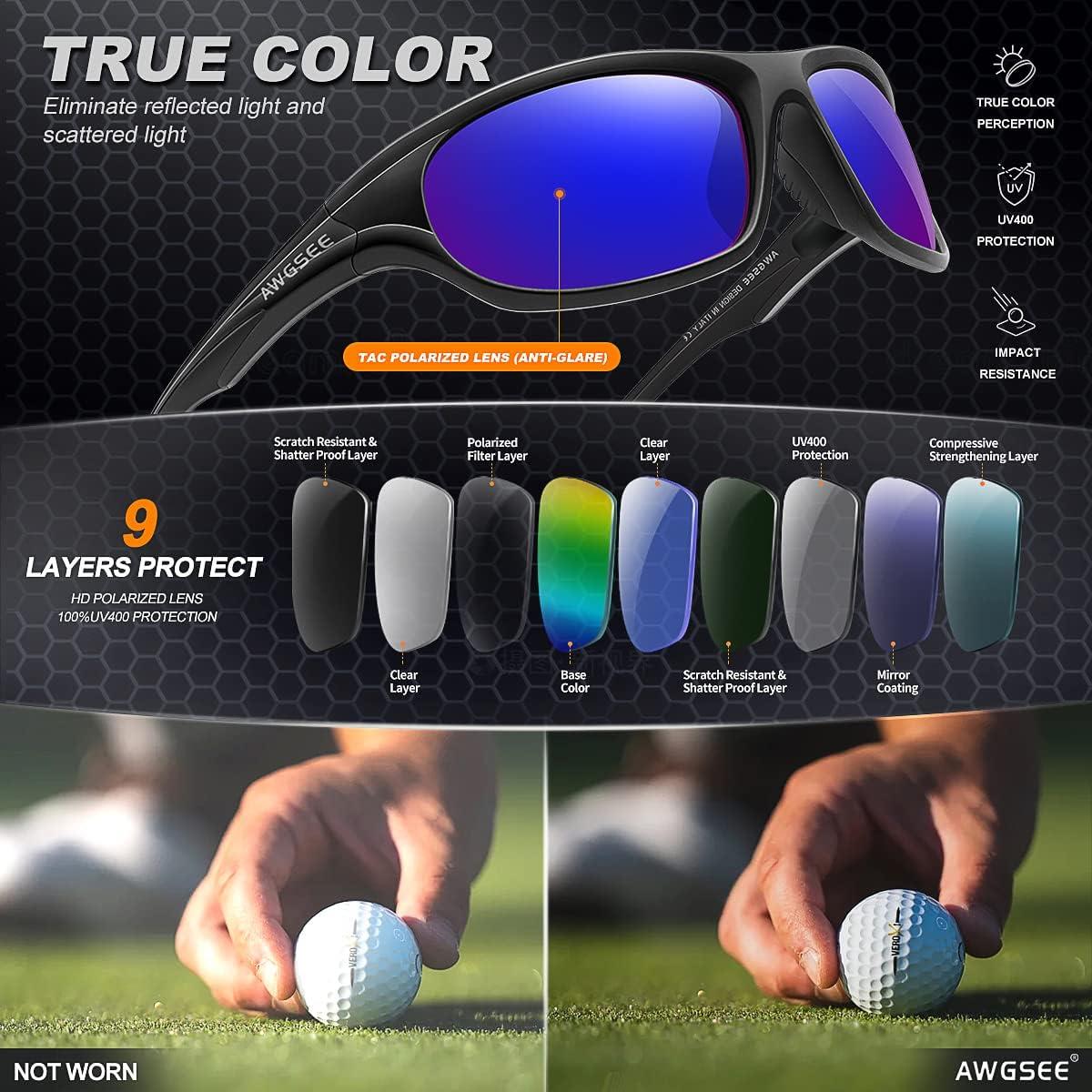 Gafas de sol deportivas AWGSEE UV400 TR90 para hombres