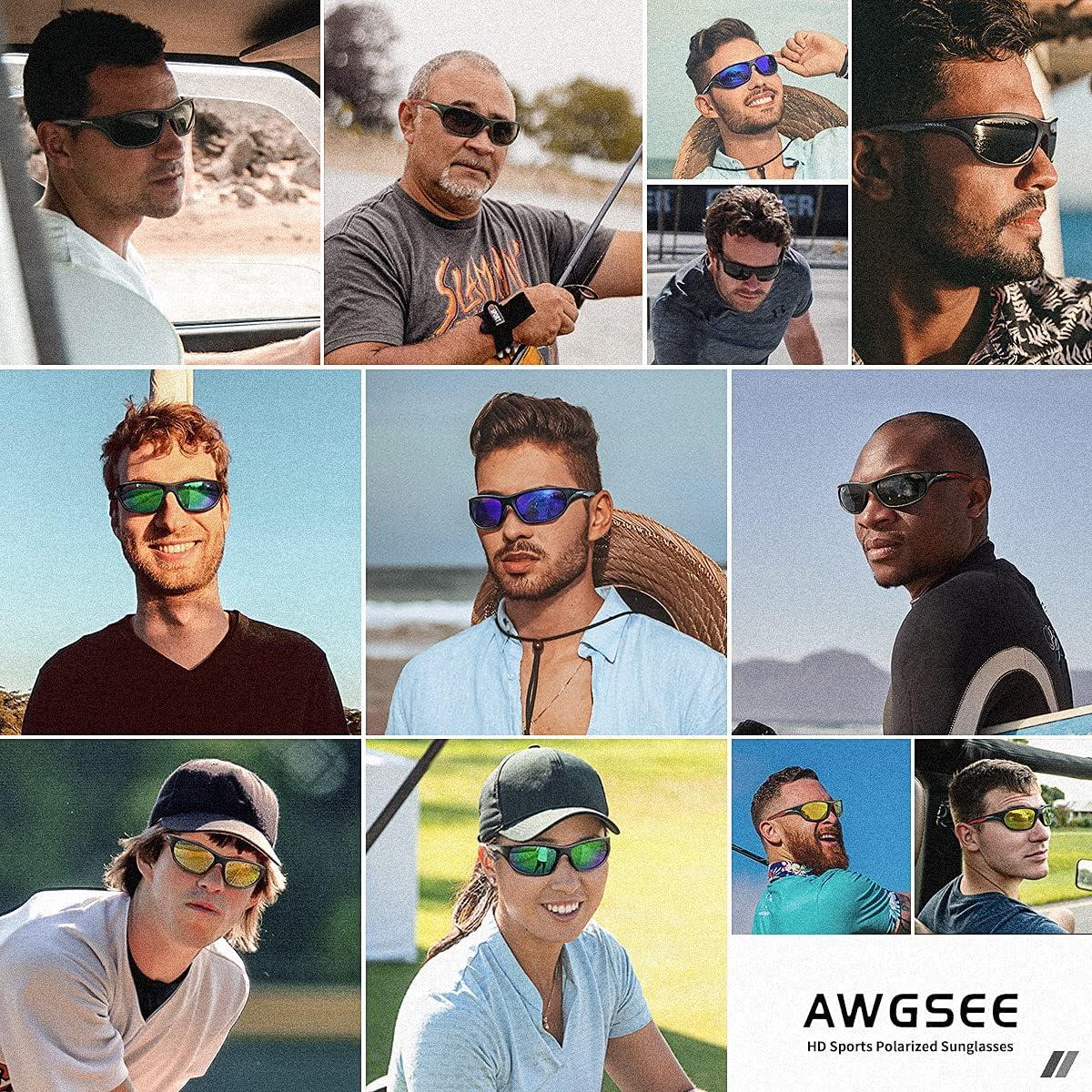 Gafas de sol deportivas AWGSEE TR90 polarizadas UV400