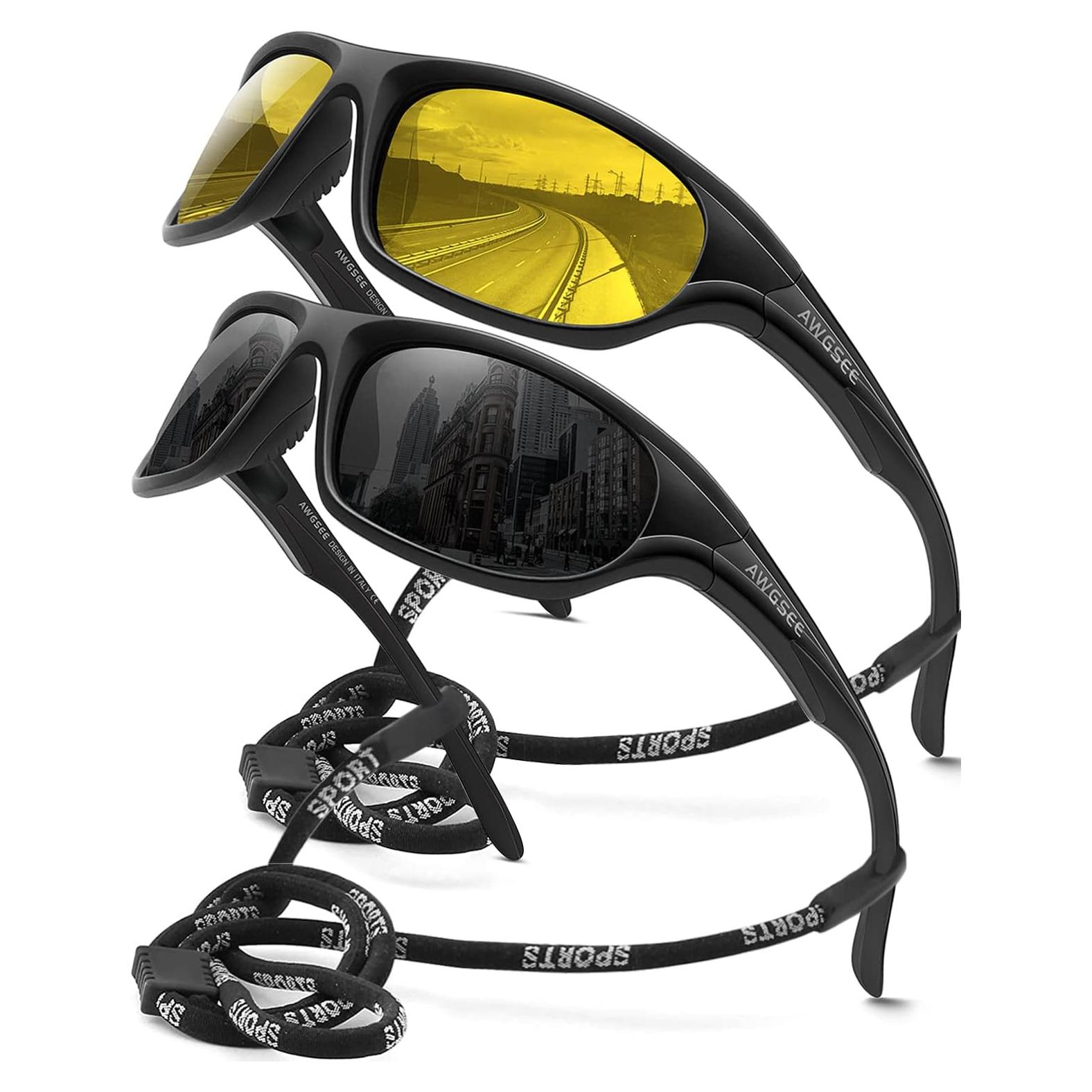 Gafas de sol deportivas AWGSEE TR90 polarizadas UV400