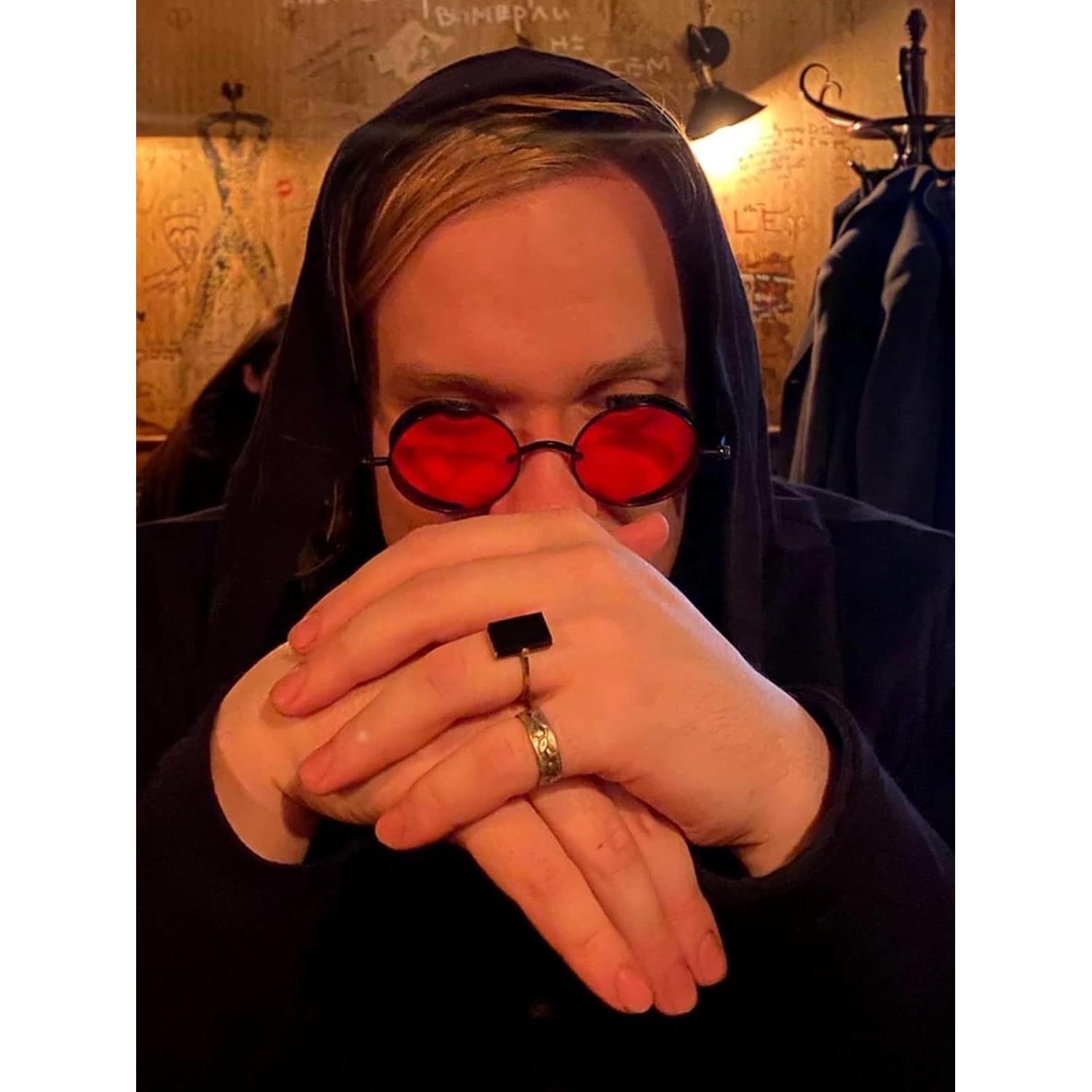 Gafas de sol redondas AIEYEZO Steampunk UV 100% bloqueadores