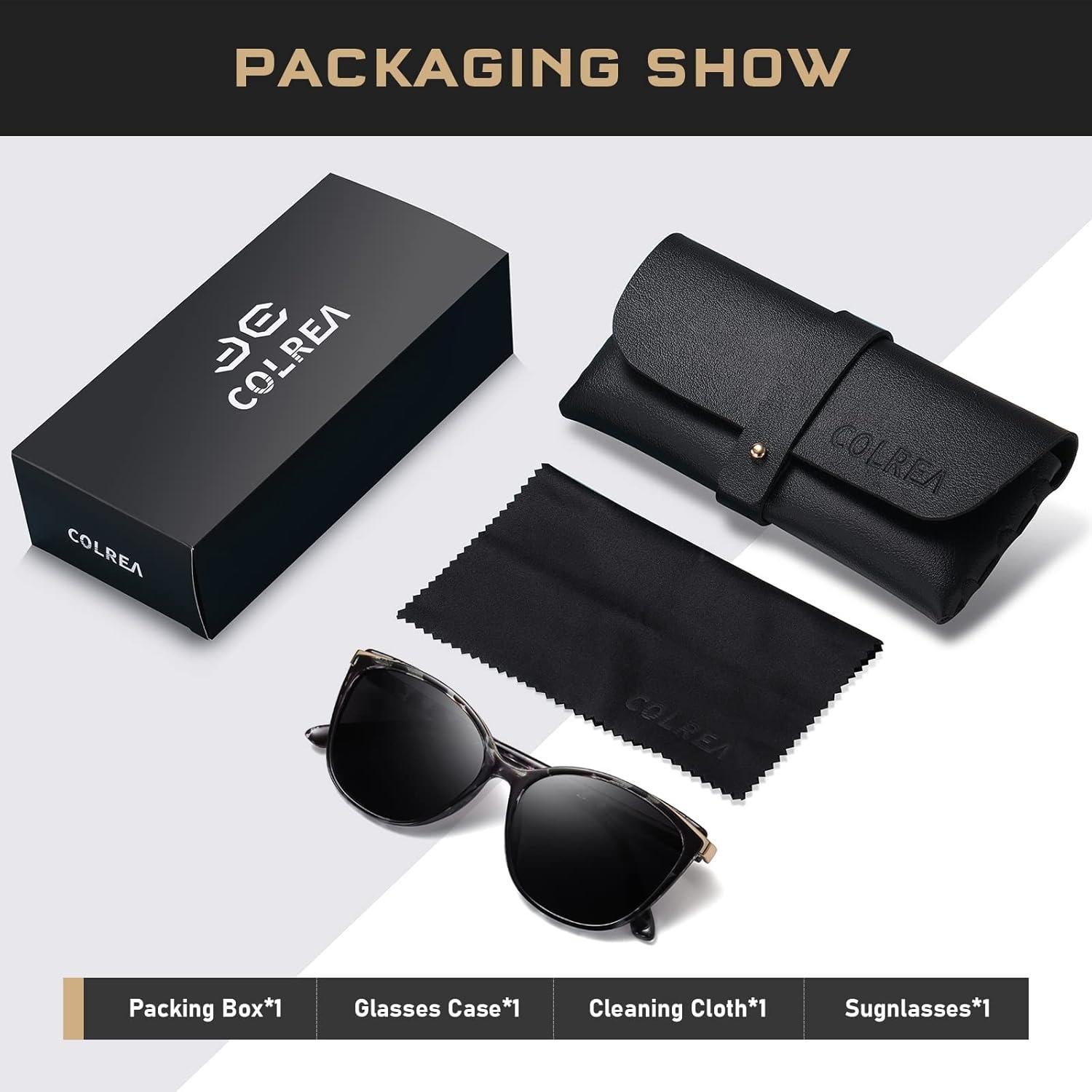 Gafas de sol estilo gato Colrea UV400 para mujeres