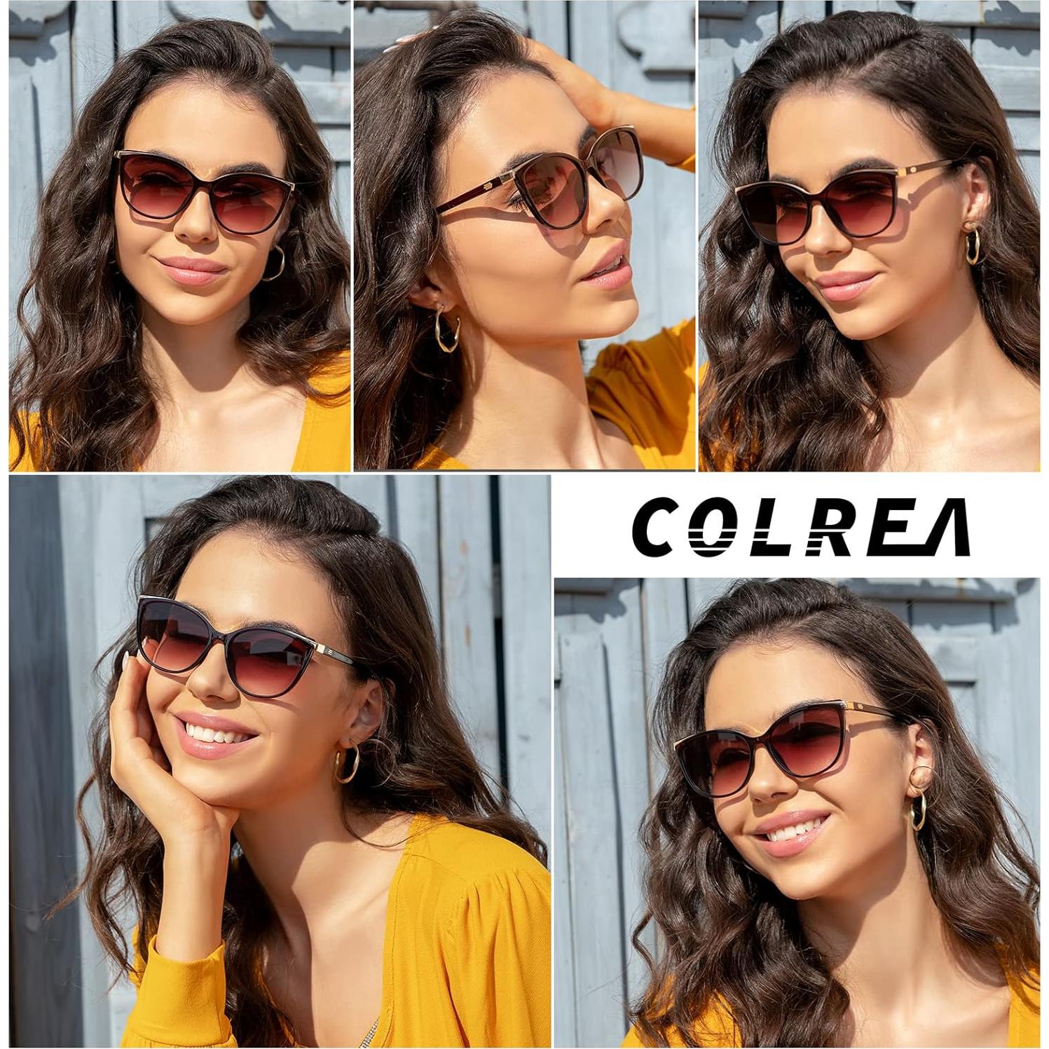 Gafas de sol estilo gato Colrea UV400 para mujeres