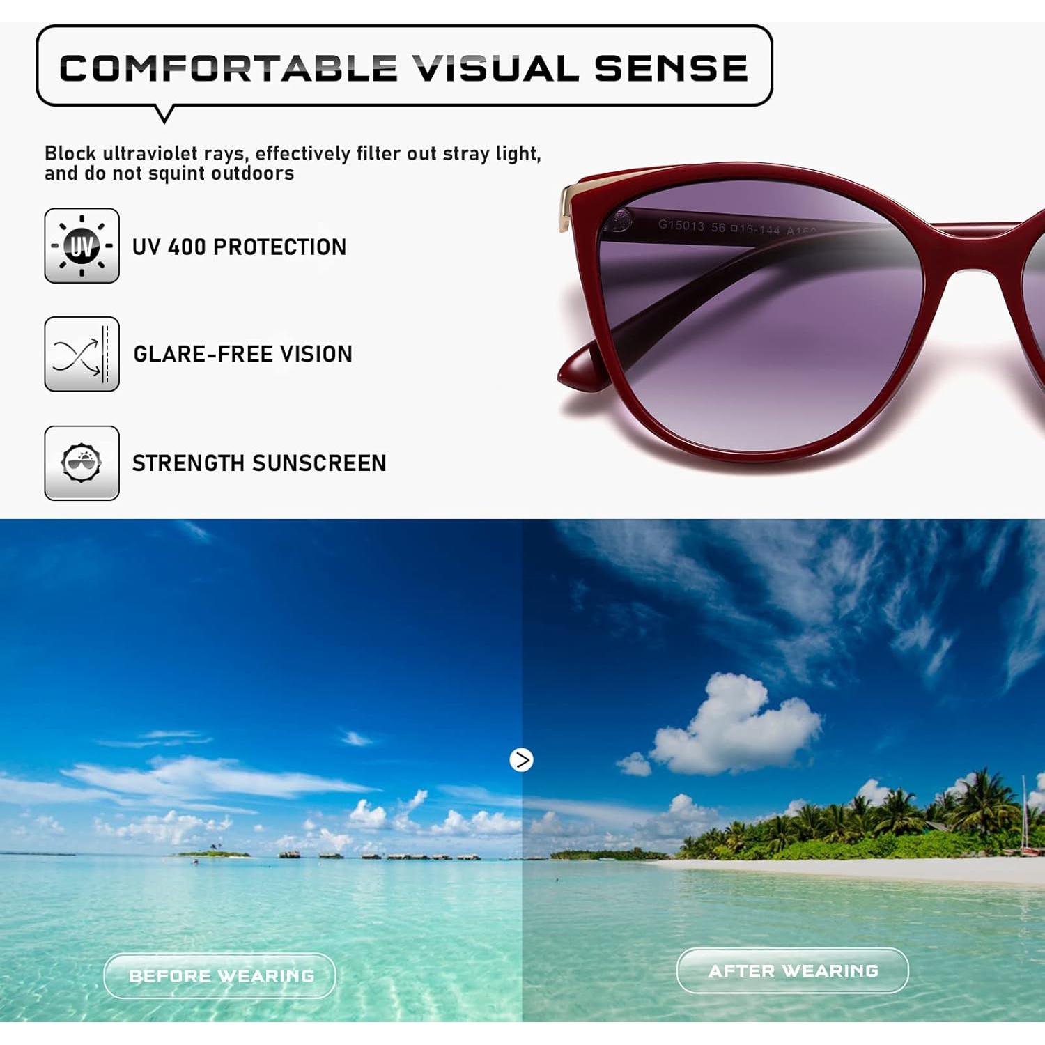 Gafas de sol estilo gato Colrea UV400 para mujeres