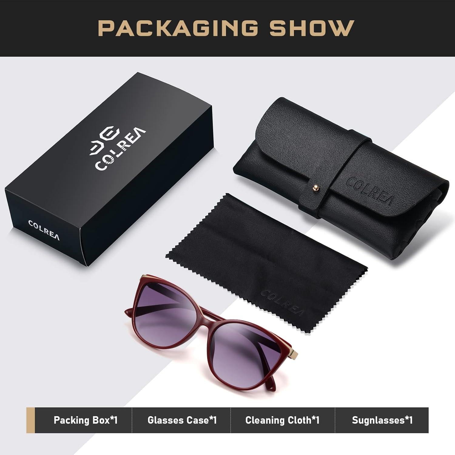 Gafas de sol estilo gato Colrea UV400 para mujeres