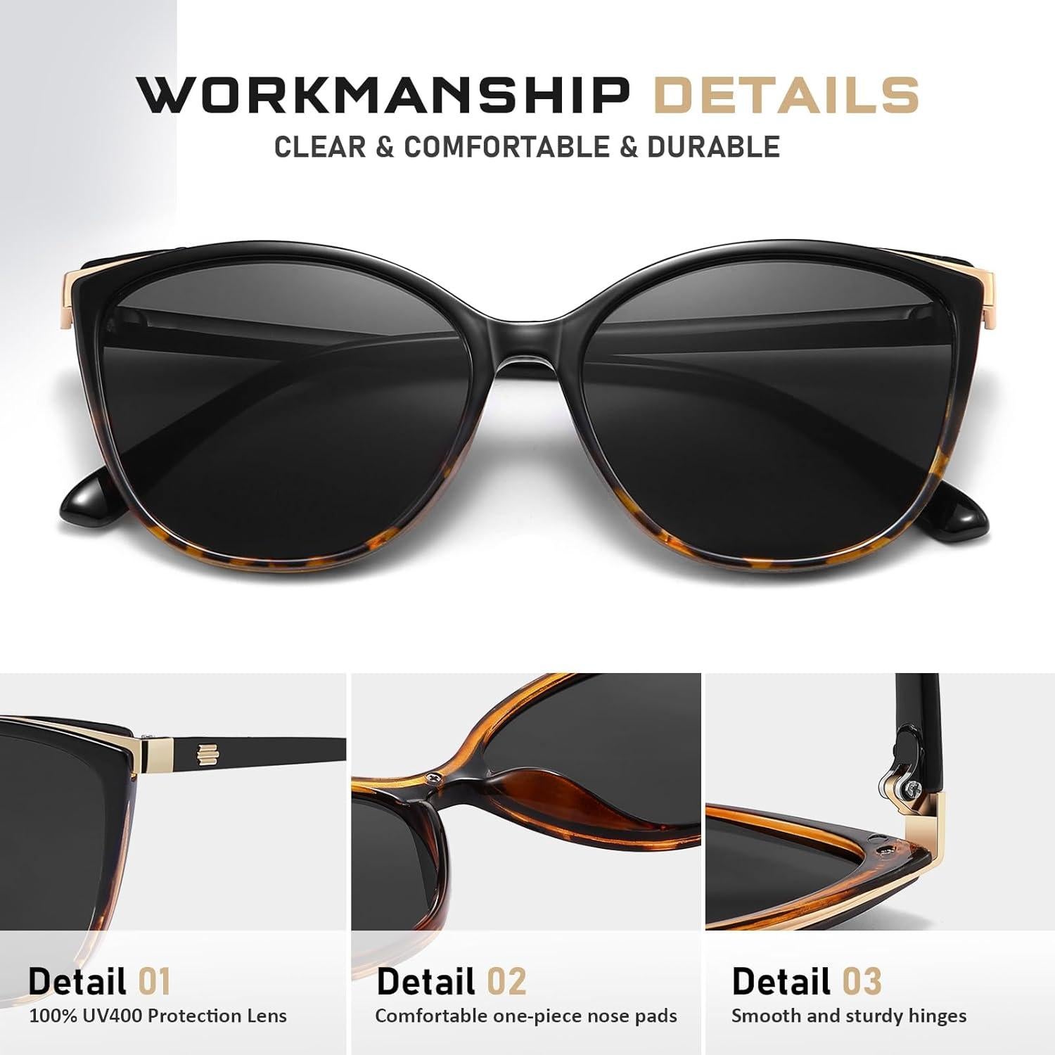 Gafas de sol estilo gato Colrea con protección UV400