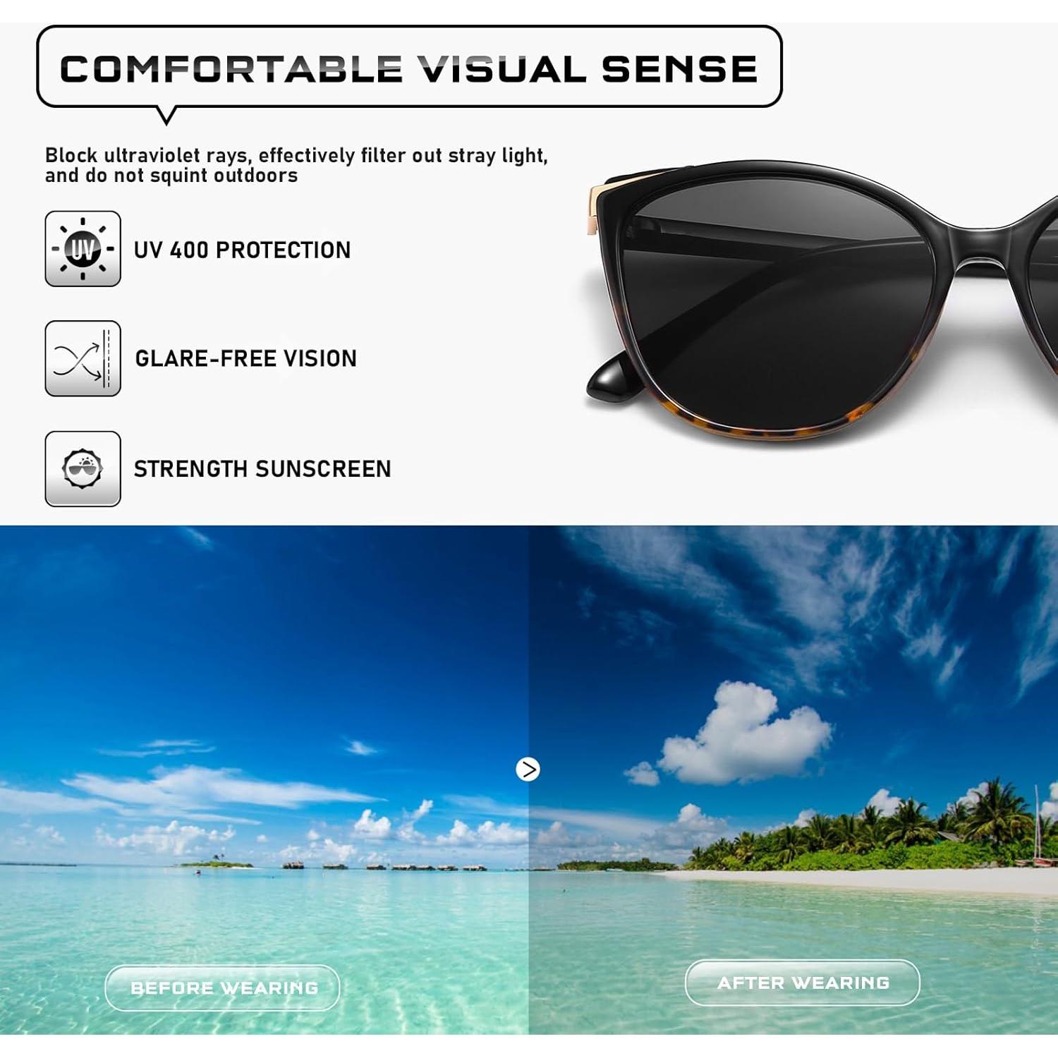 Gafas de sol estilo gato Colrea con protección UV400