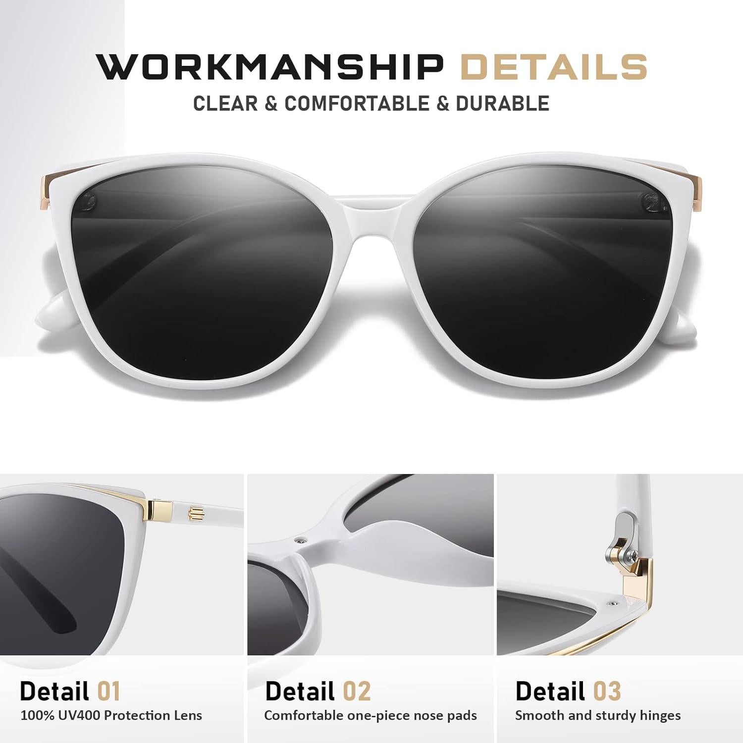 Gafas de sol estilo gato Colrea UV400 para mujeres