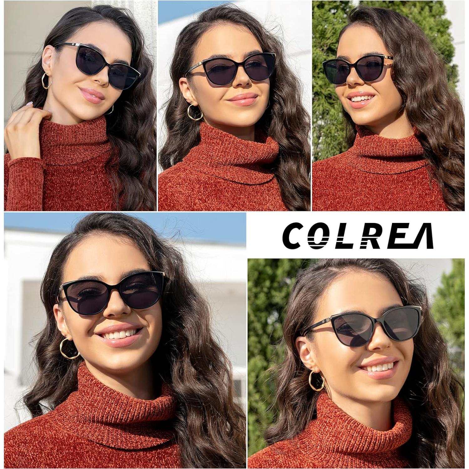 Gafas de sol estilo gato Colrea UV400 para mujeres