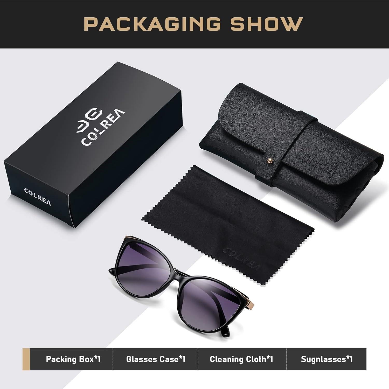 Gafas de sol estilo gato Colrea UV400 para mujeres