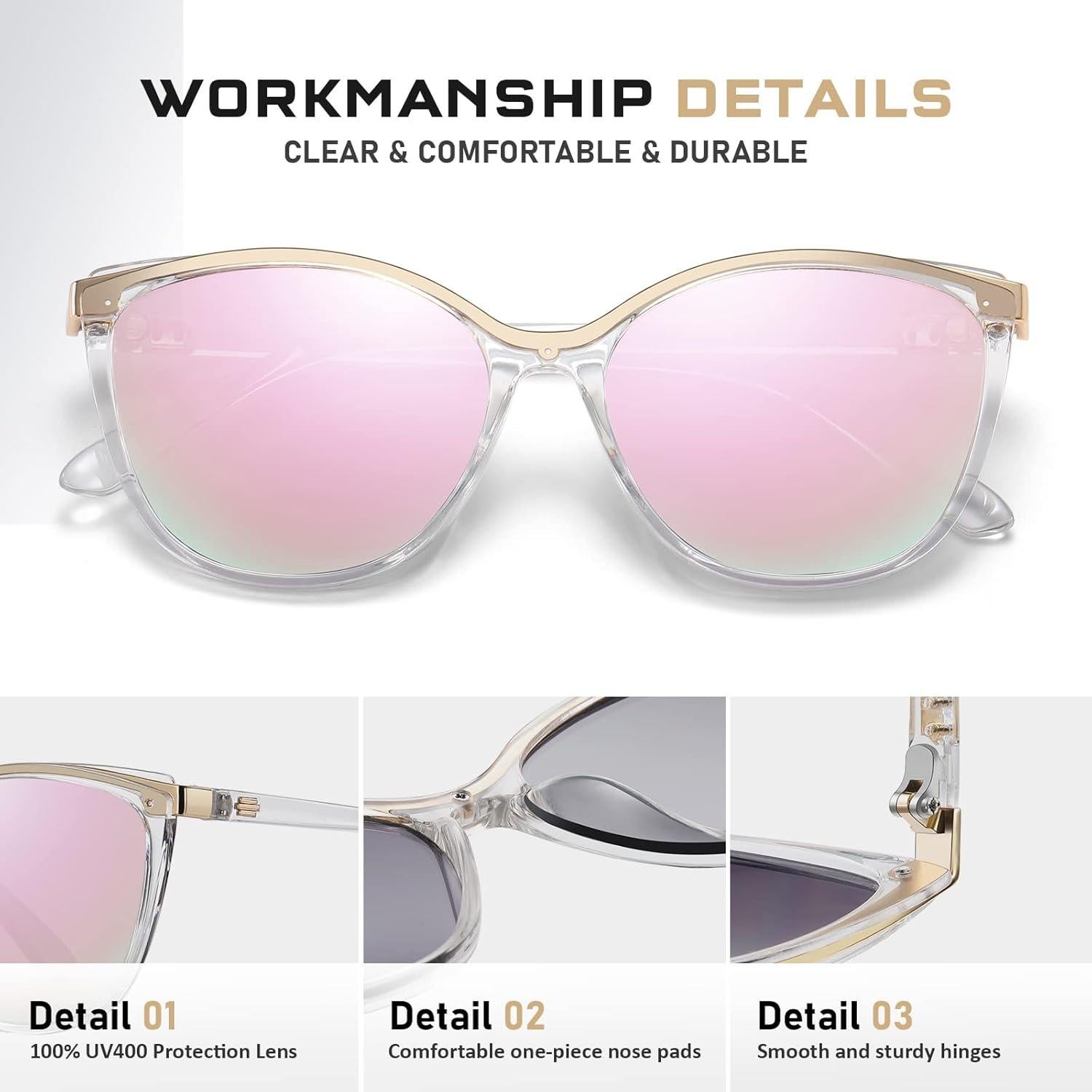 Gafas de sol estilo gato Colrea UV400 para mujeres