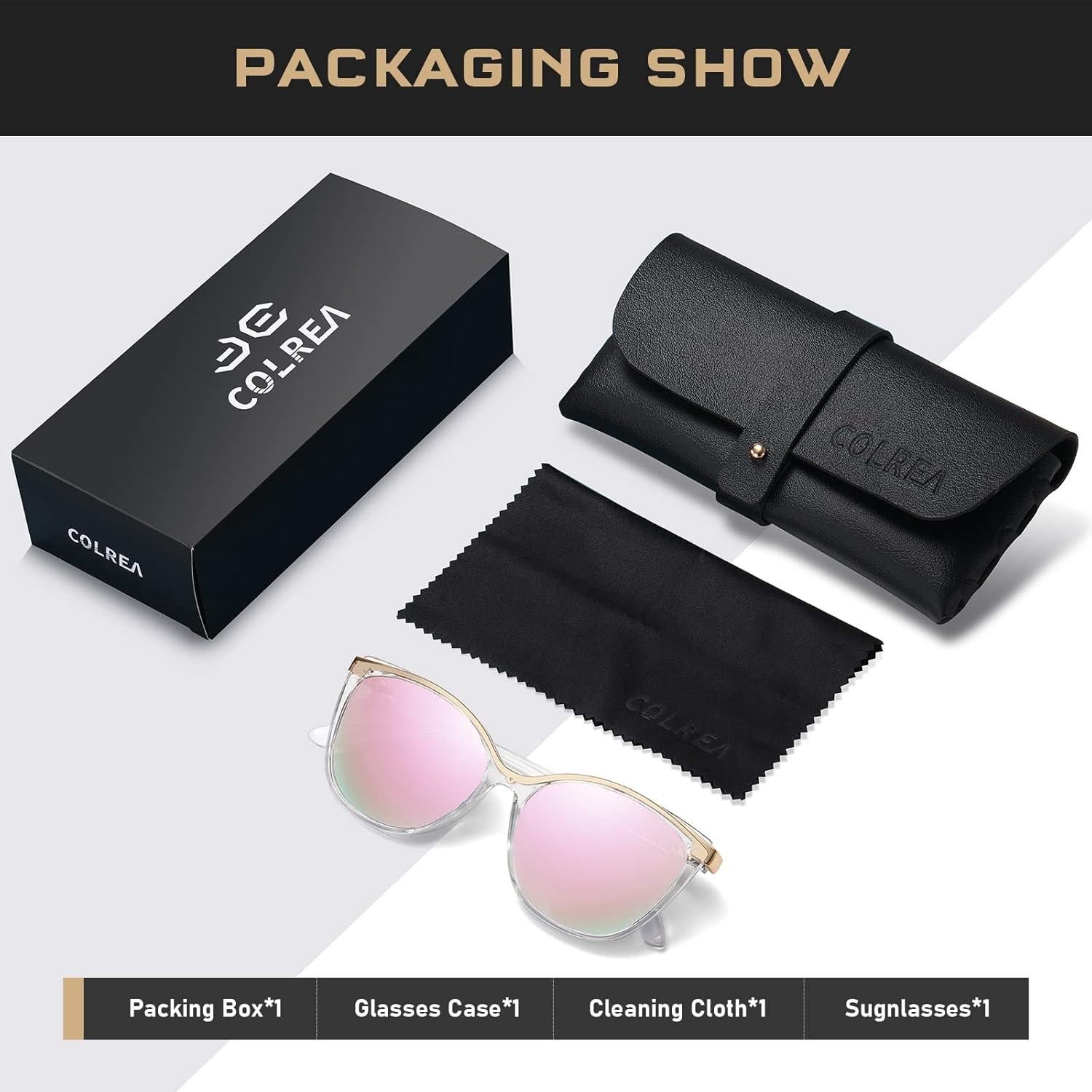 Gafas de sol estilo gato Colrea UV400 para mujeres