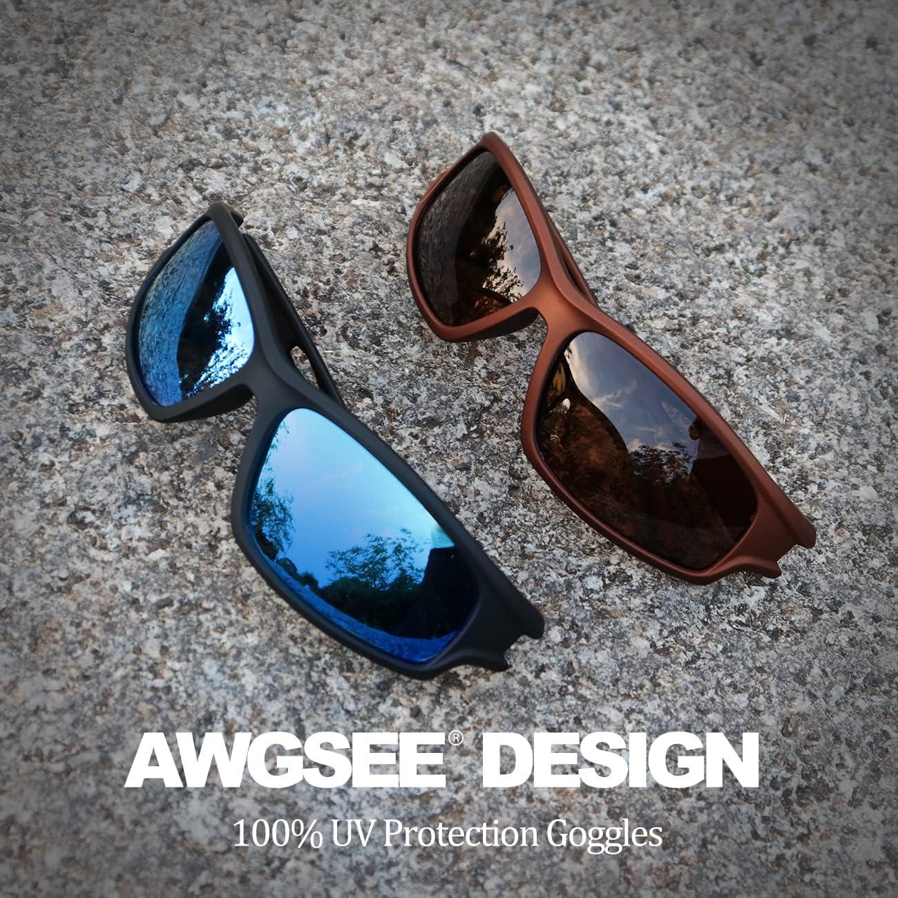 Gafas de sol deportivas AWGSEE polarizadas 100% UV 2pack