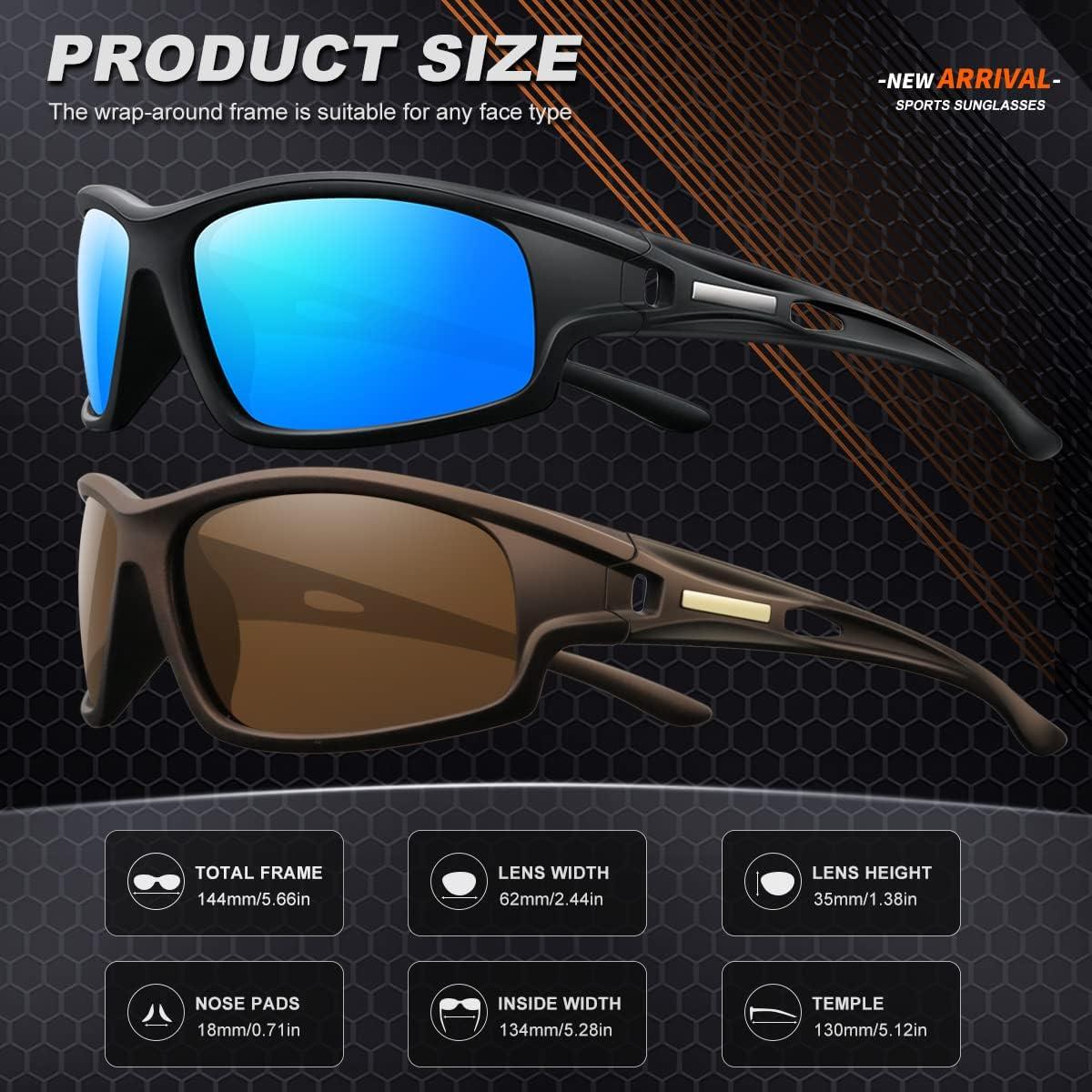 Gafas de sol deportivas AWGSEE polarizadas 100% UV 2pack