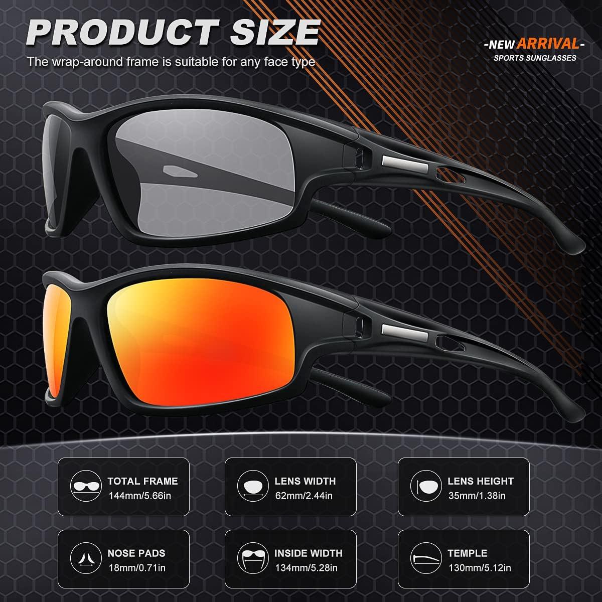 Gafas de sol deportivas AWGSEE polarizadas 100% UV 2pack