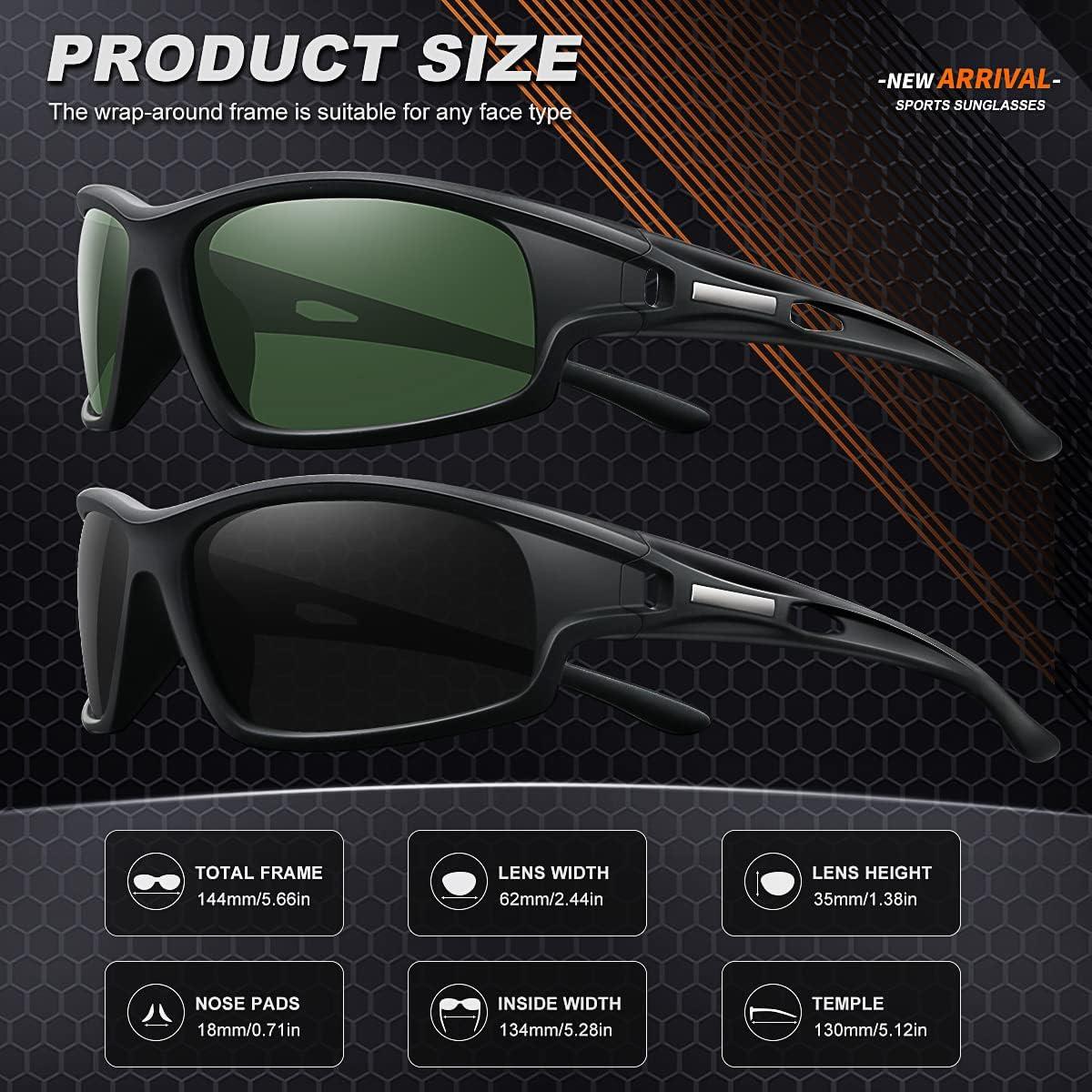 Gafas de sol polarizadas AWGSEE para hombres 100% UV