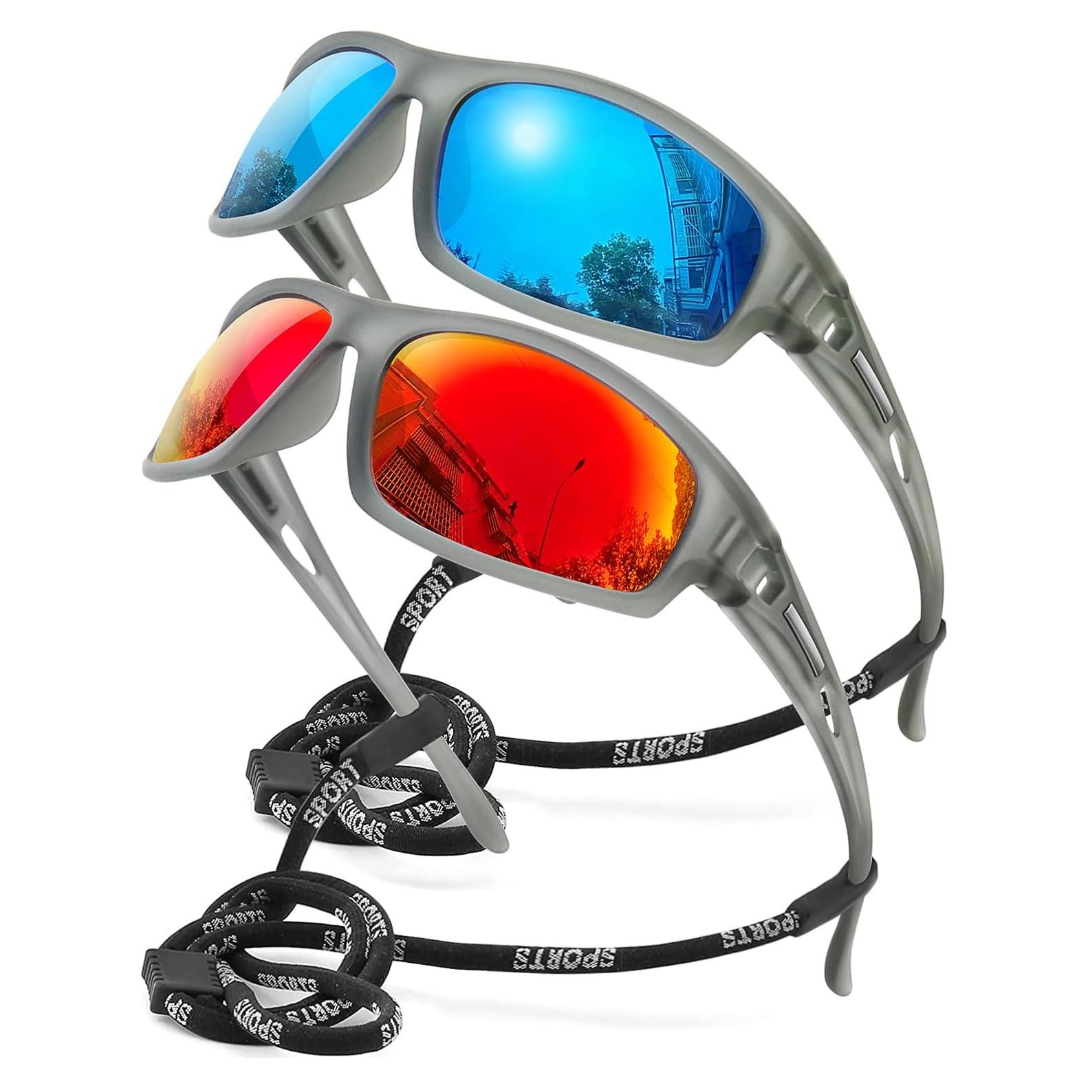 Gafas de sol deportivas AWGSEE polarizadas 100% UV 2pack