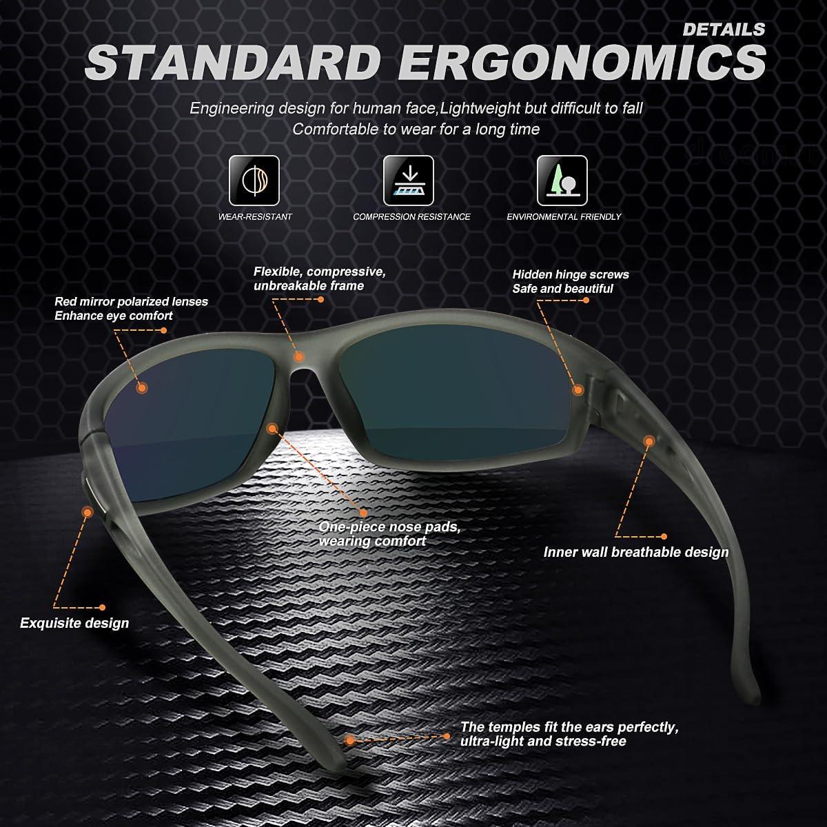 Gafas de sol deportivas AWGSEE polarizadas 100% UV 2pack