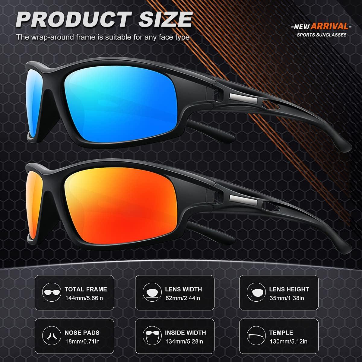 Gafas de Sol Polarizadas AWGSEE 100% UV Hombres 2 Piezas