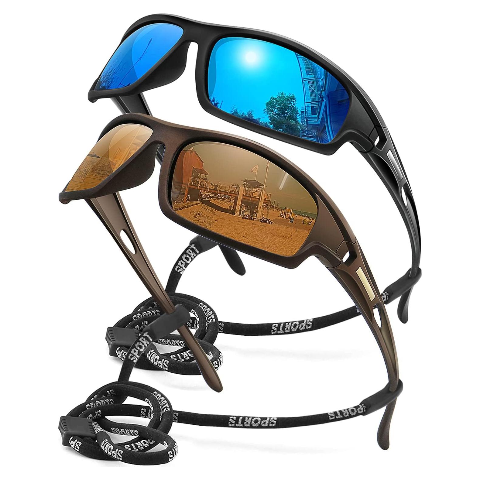 Gafas de Sol Polarizadas AWGSEE 100% UV 2 Pack Espejo