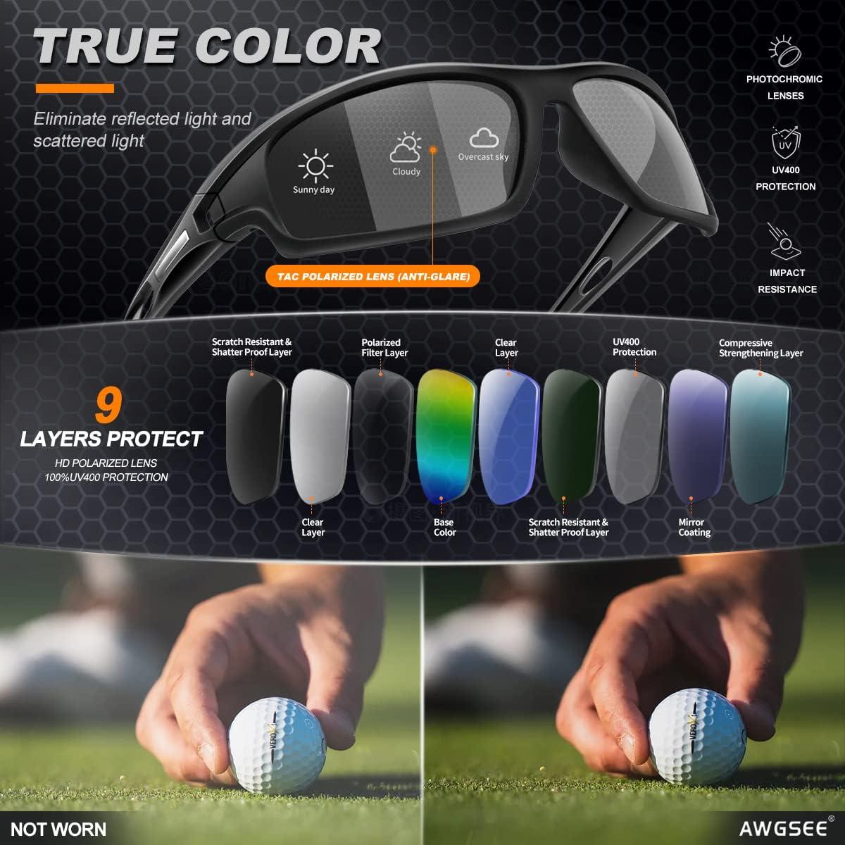 Gafas de sol polarizadas AWGSEE 100% UV para hombres 2pack