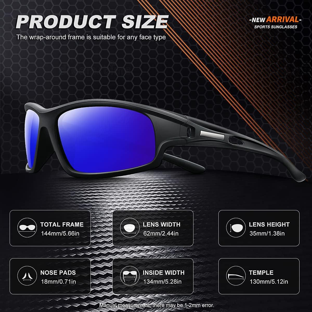 Gafas de sol deportivas AWGSEE polarizadas UV para hombres