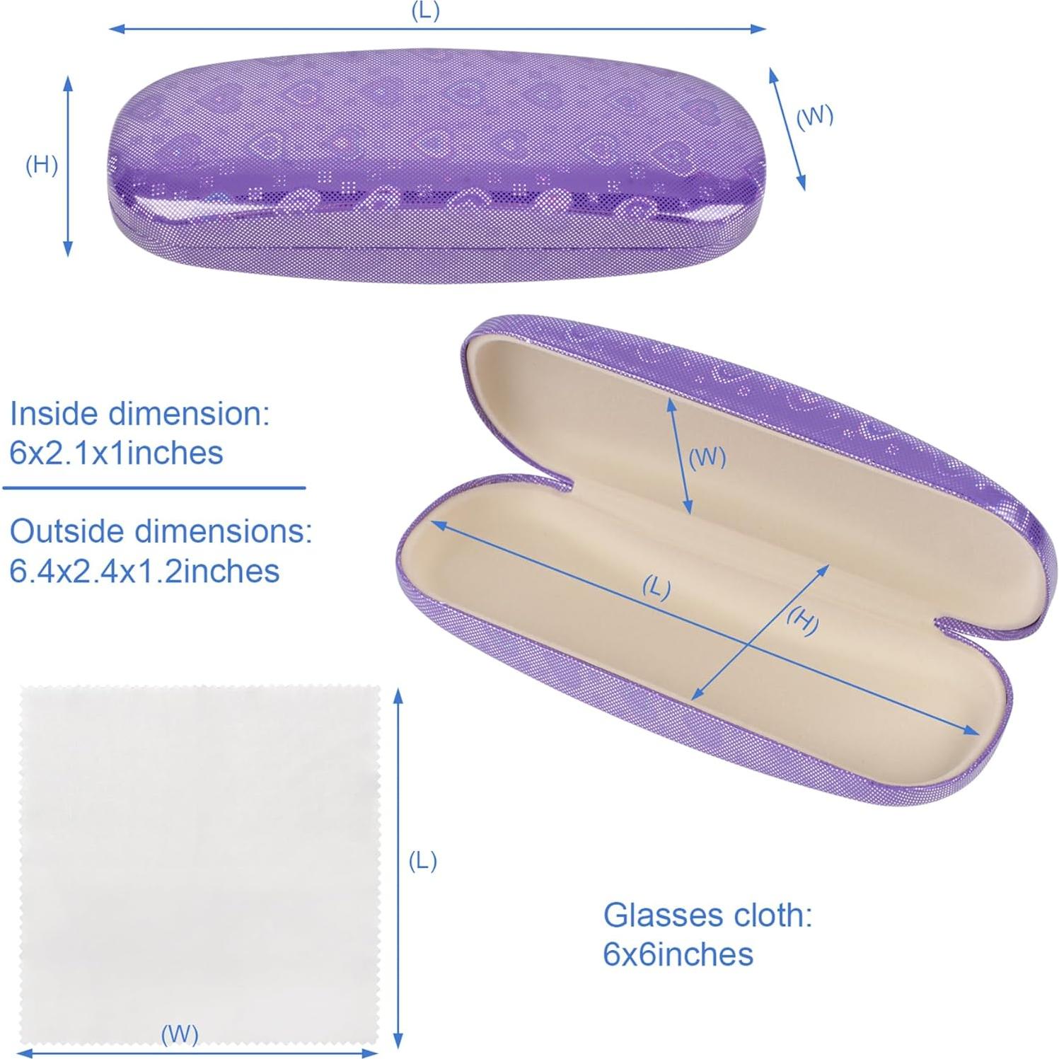Estuche Duro para Gafas Joyberg, Paquete de 2, Amor Púrpura