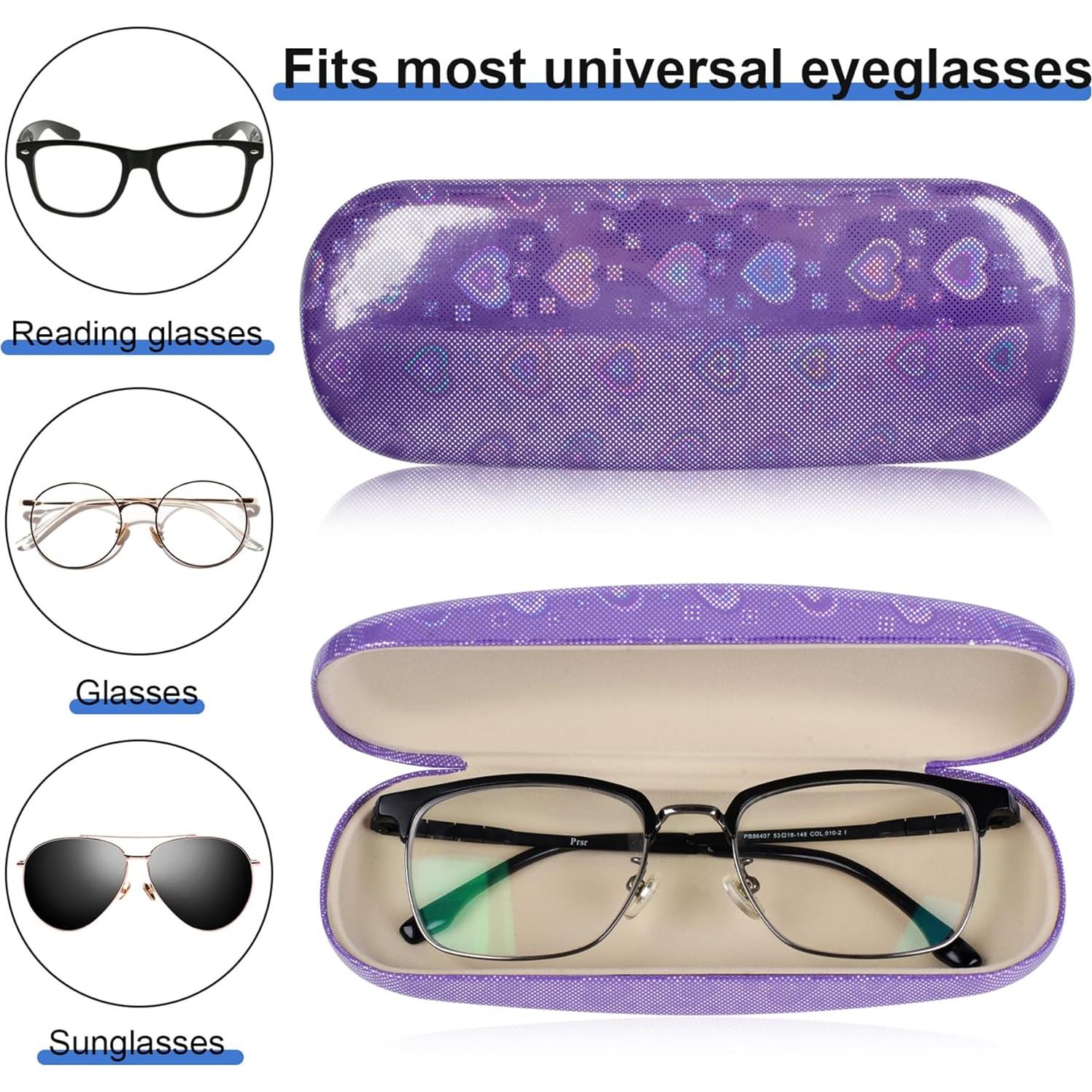 Estuche Duro para Gafas Joyberg, Paquete de 2, Amor Púrpura