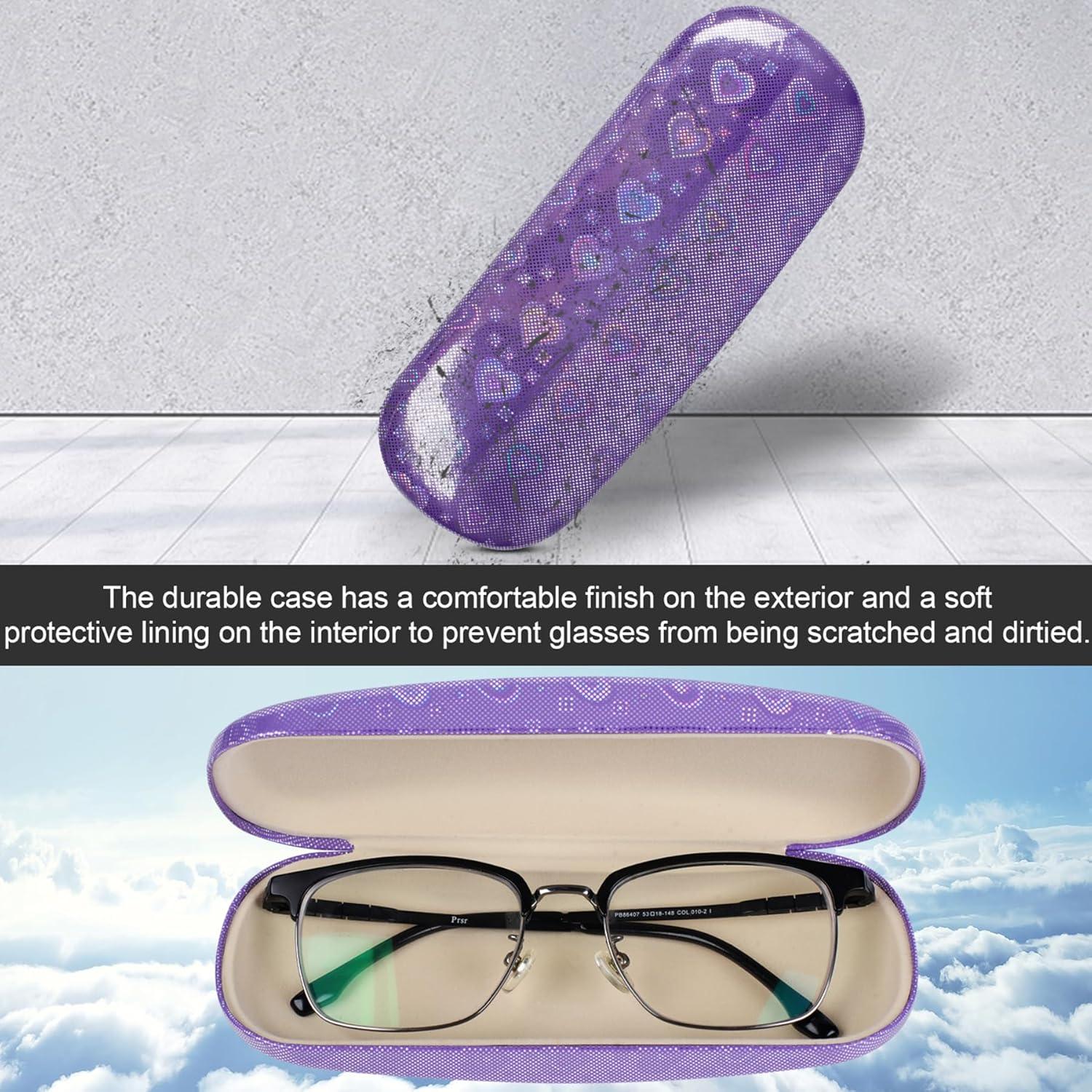 Estuche Duro para Gafas Joyberg, Paquete de 2, Amor Púrpura