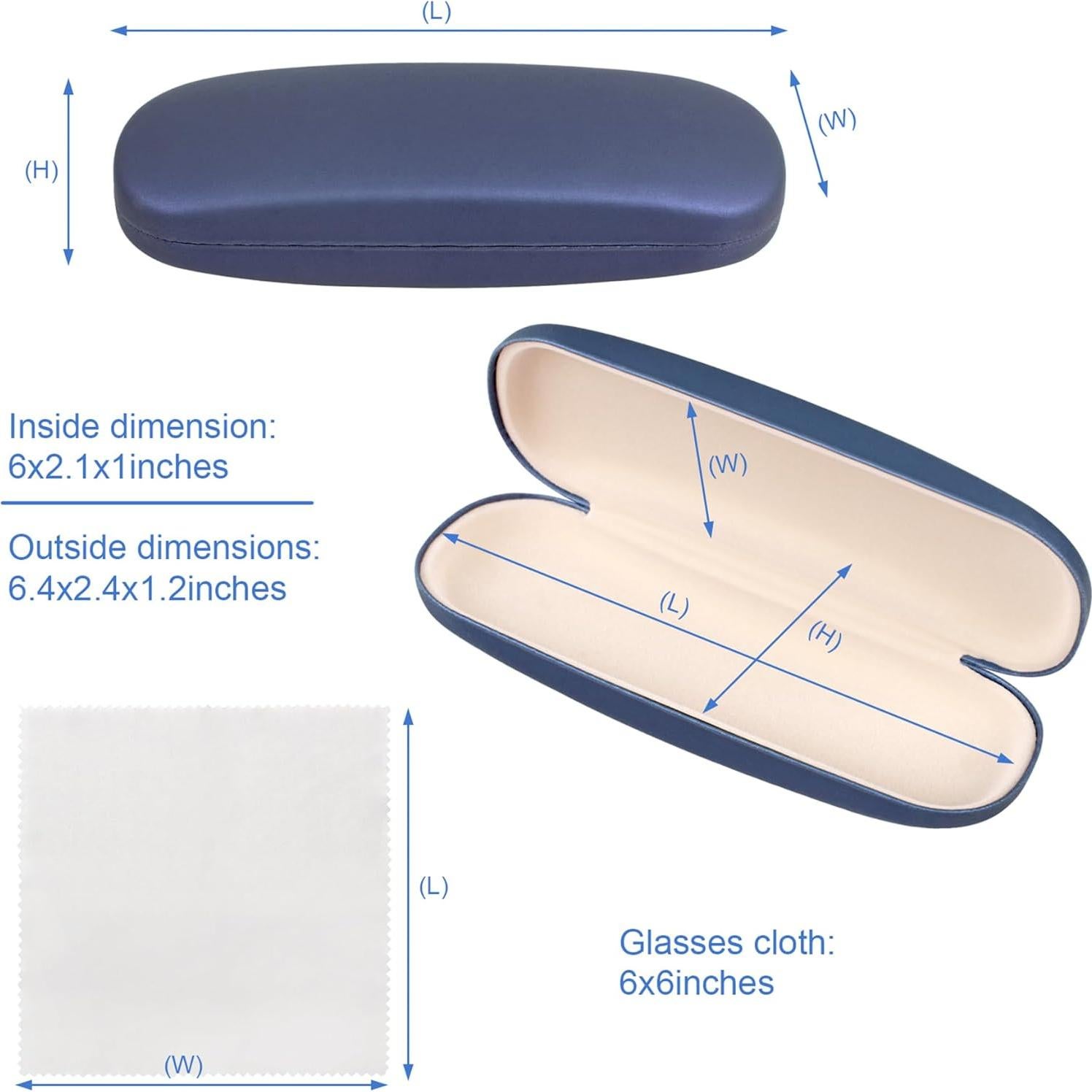 Estuche para Gafas Joyberg FL001, 2 Estuches Duros Azul