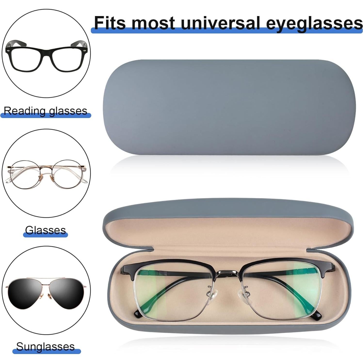 Estuche para Gafas Joyberg FL001, 2 Piezas, Gris