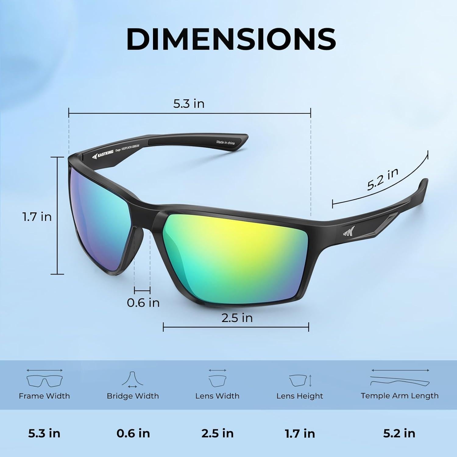 Gafas de sol polarizadas KastKing Osage para deportes UV