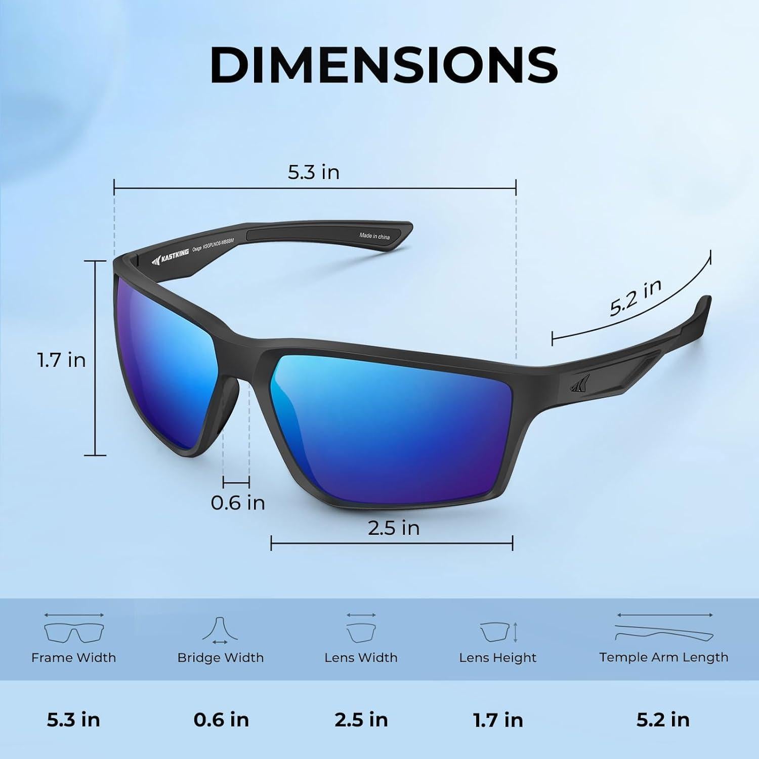 Gafas de sol polarizadas KastKing Osage para deportes UV