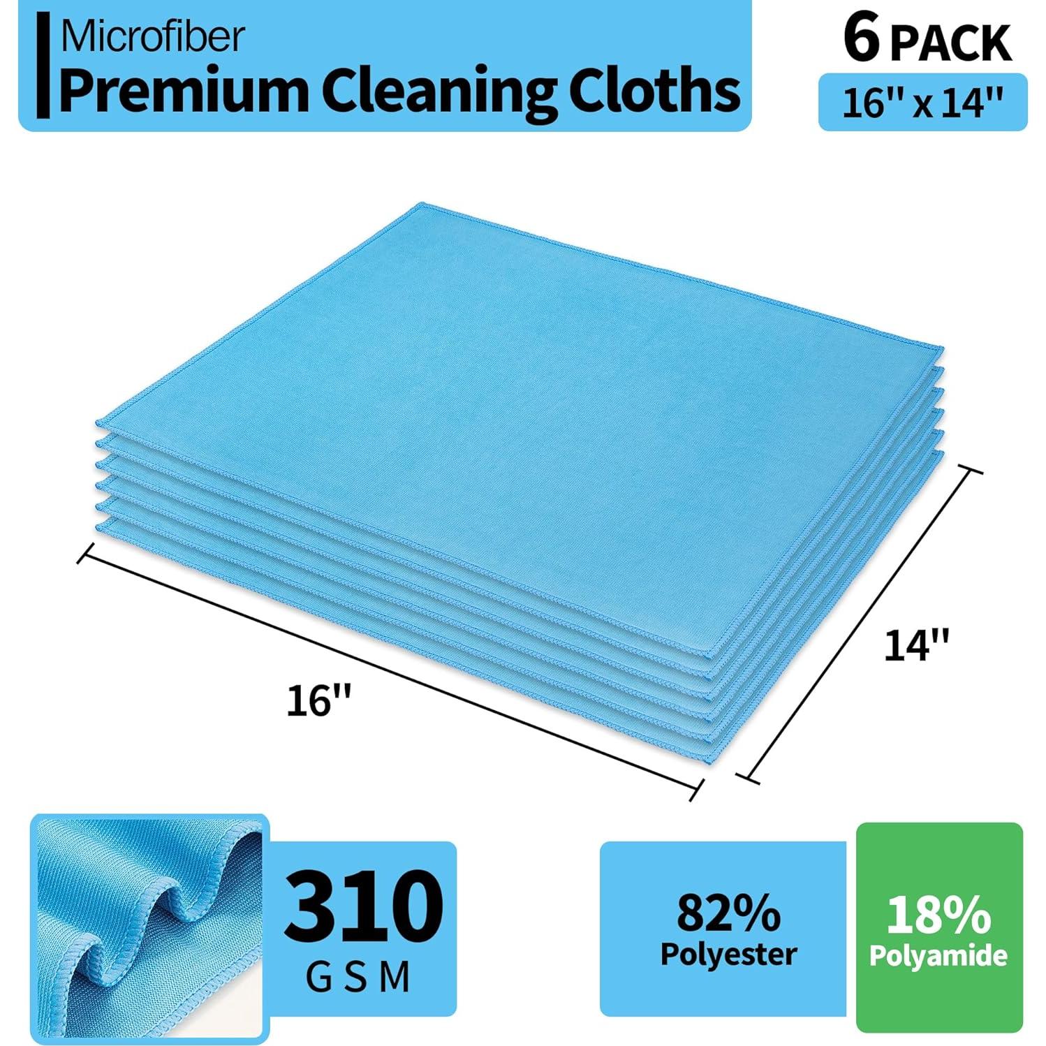 HOMERHYME Paños de Microfibra 40x35 cm, Paquete de 6