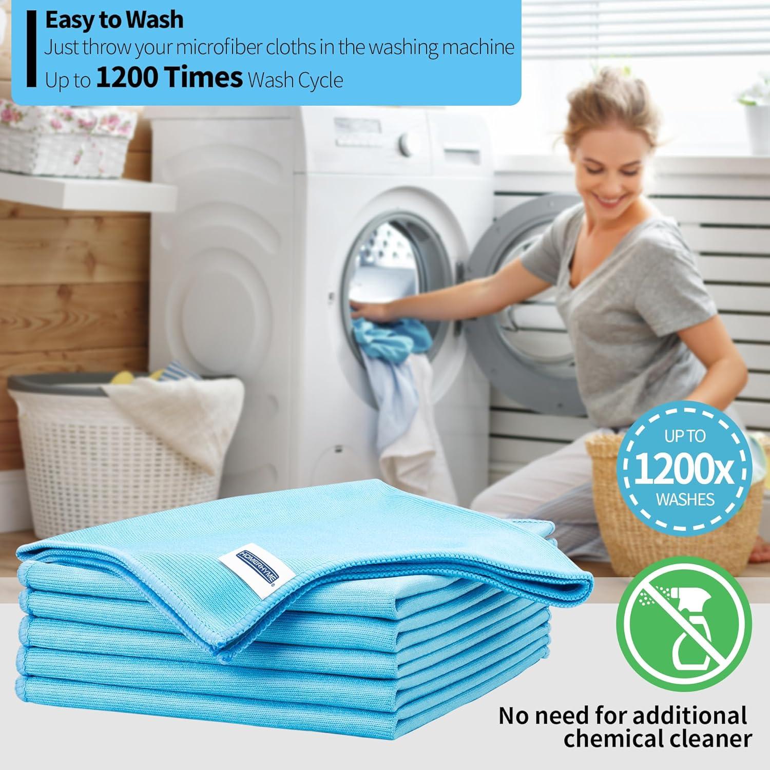 HOMERHYME Paños de Microfibra 40x35 cm, Paquete de 6