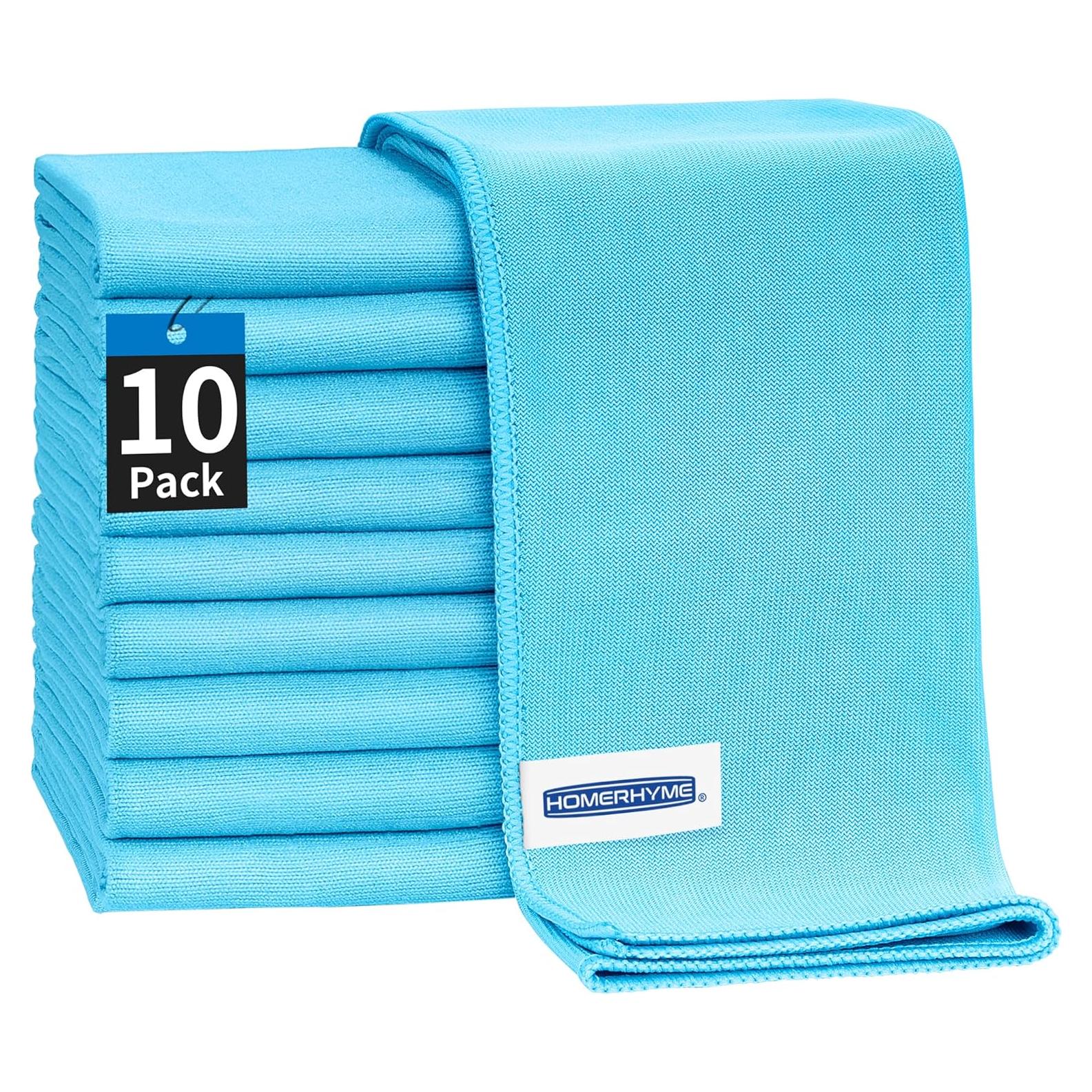Paño de Limpieza de Vidrio HOMERHYME - 10 Unidades Microfibra