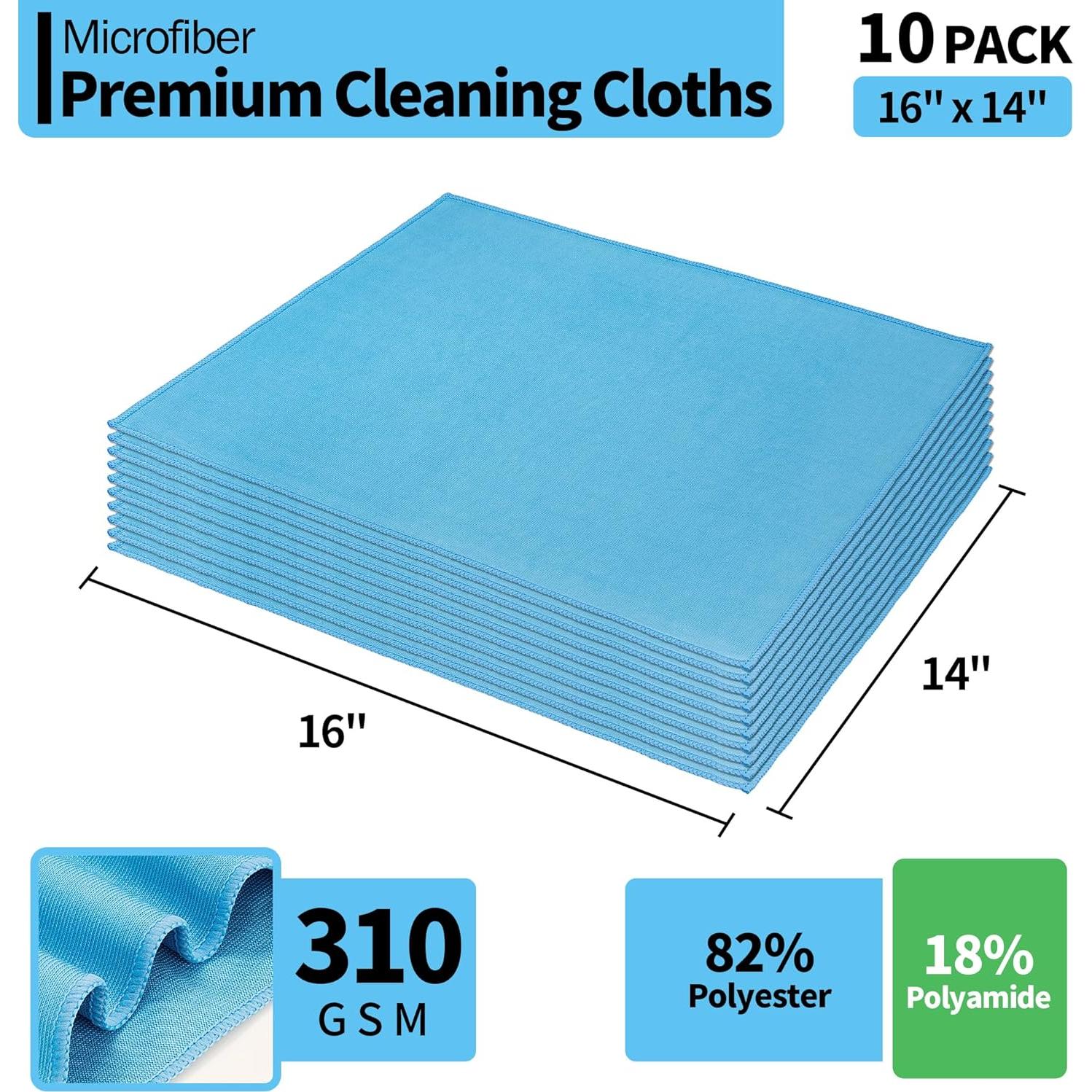 Paño de Limpieza de Vidrio HOMERHYME - 10 Unidades Microfibra