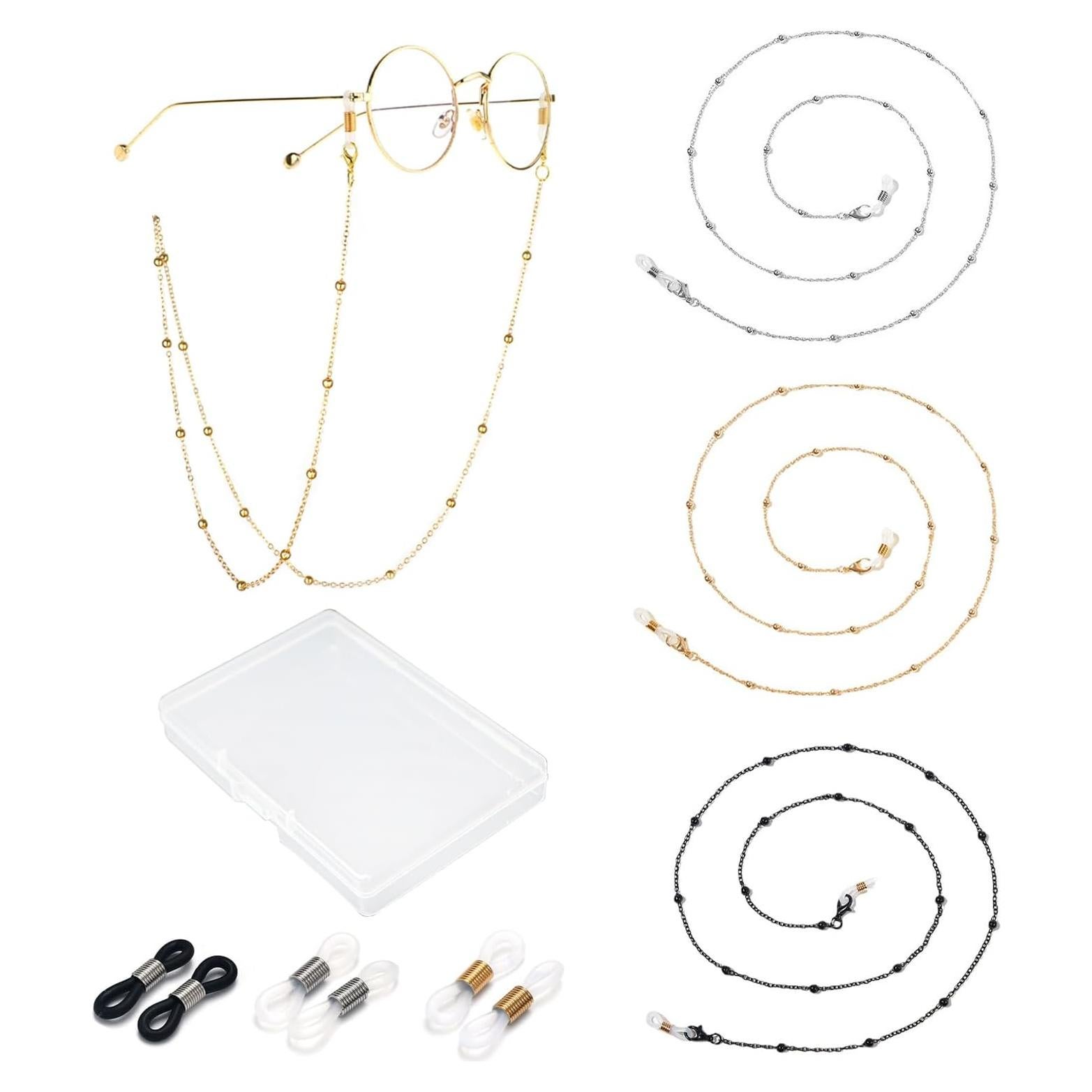 Cadena de Gafas 3 PCS Acero Inoxidable Unisex 73.66 cm